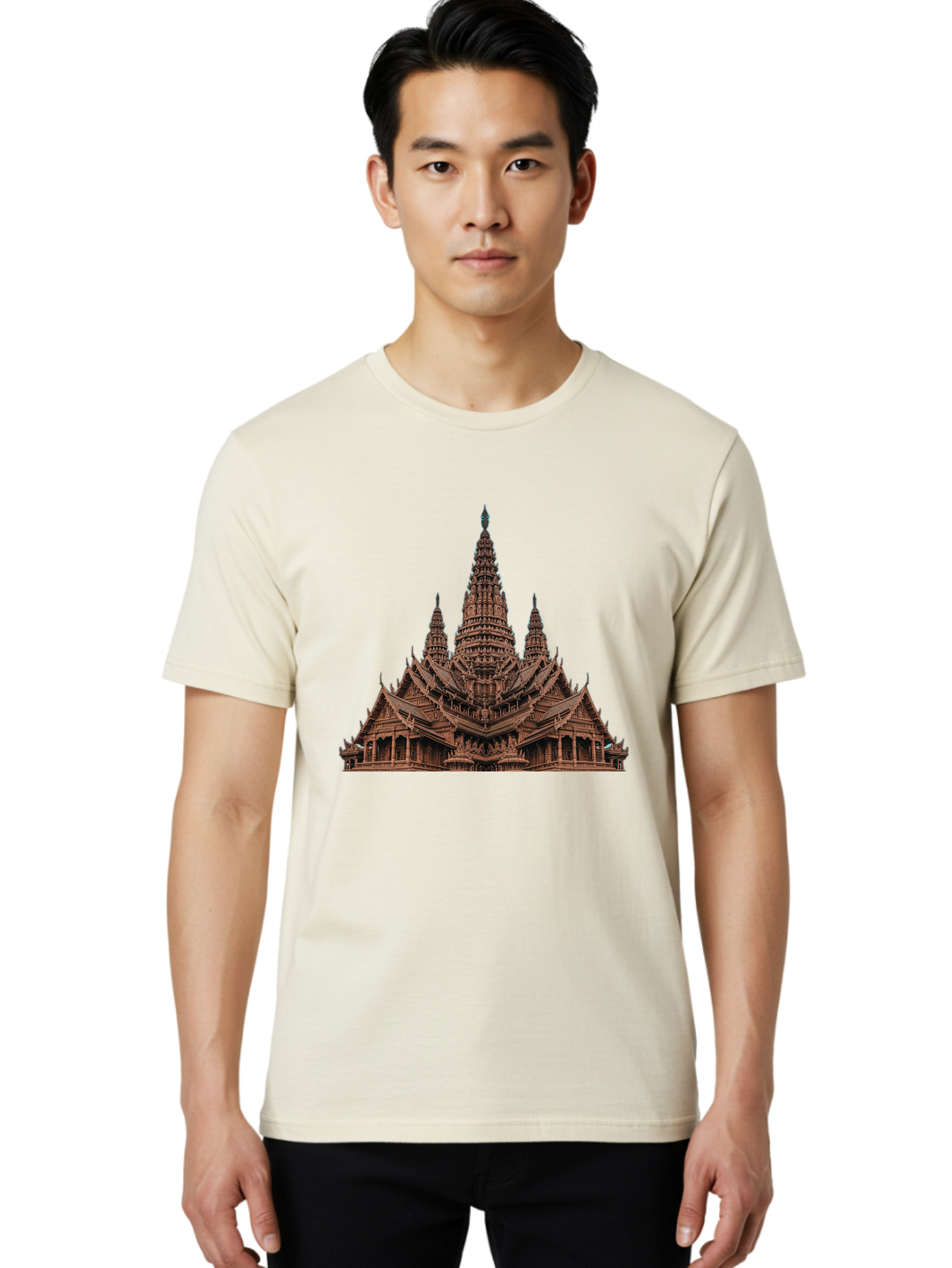 Wat-Arun-1 Men'S Graphic Tee, 100% Cotton, Comfortable Casual Summer Wear, Machine Washable, Vintage Camera, Old Camera, Antique Camera, Black Camera, Classic Photography, Photography Equipment, Nostalgic Device, Film Camera, Camera Art Bah357 28