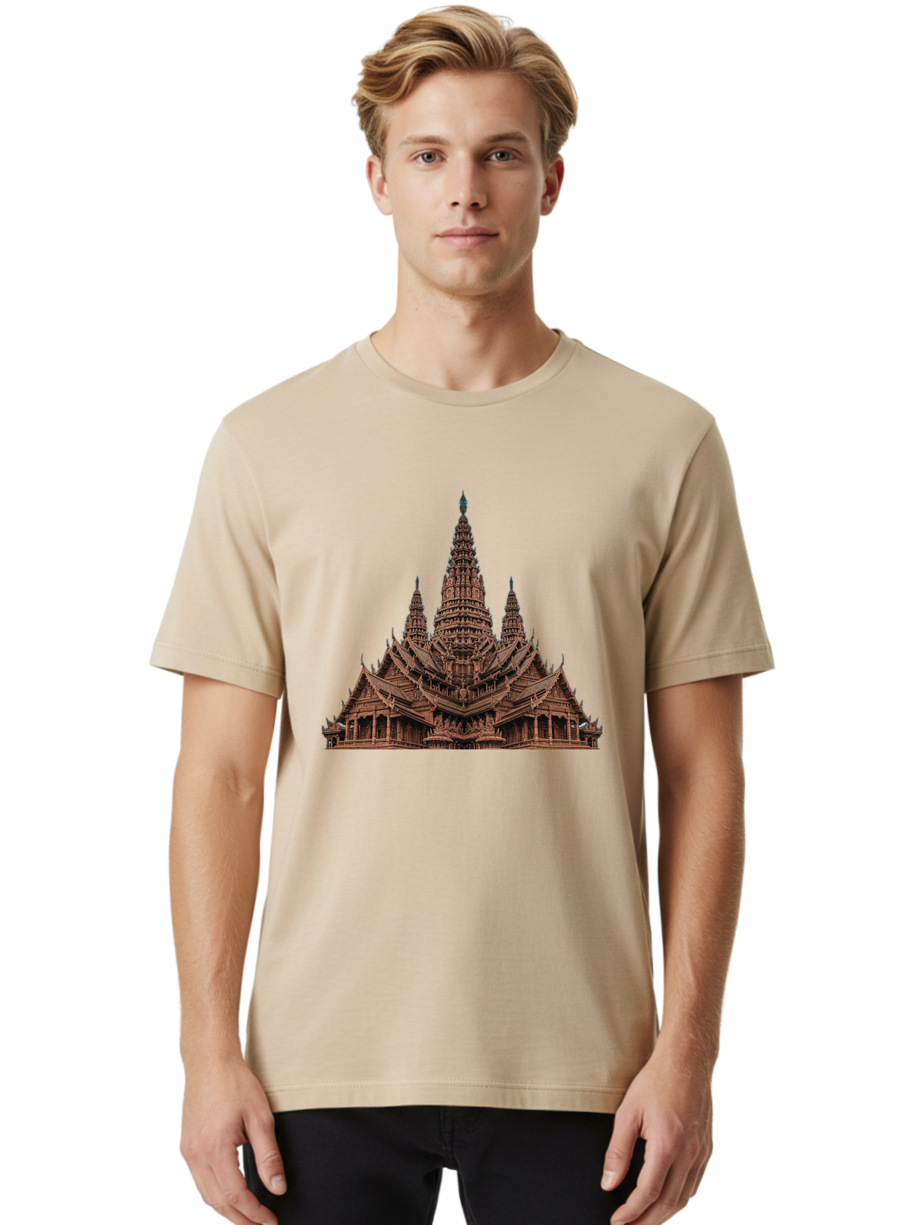Wat-Arun-1 Men'S Graphic Tee, 100% Cotton, Comfortable Casual Summer Wear, Machine Washable, Vintage Camera, Old Camera, Antique Camera, Black Camera, Classic Photography, Photography Equipment, Nostalgic Device, Film Camera, Camera Art Bah357 26