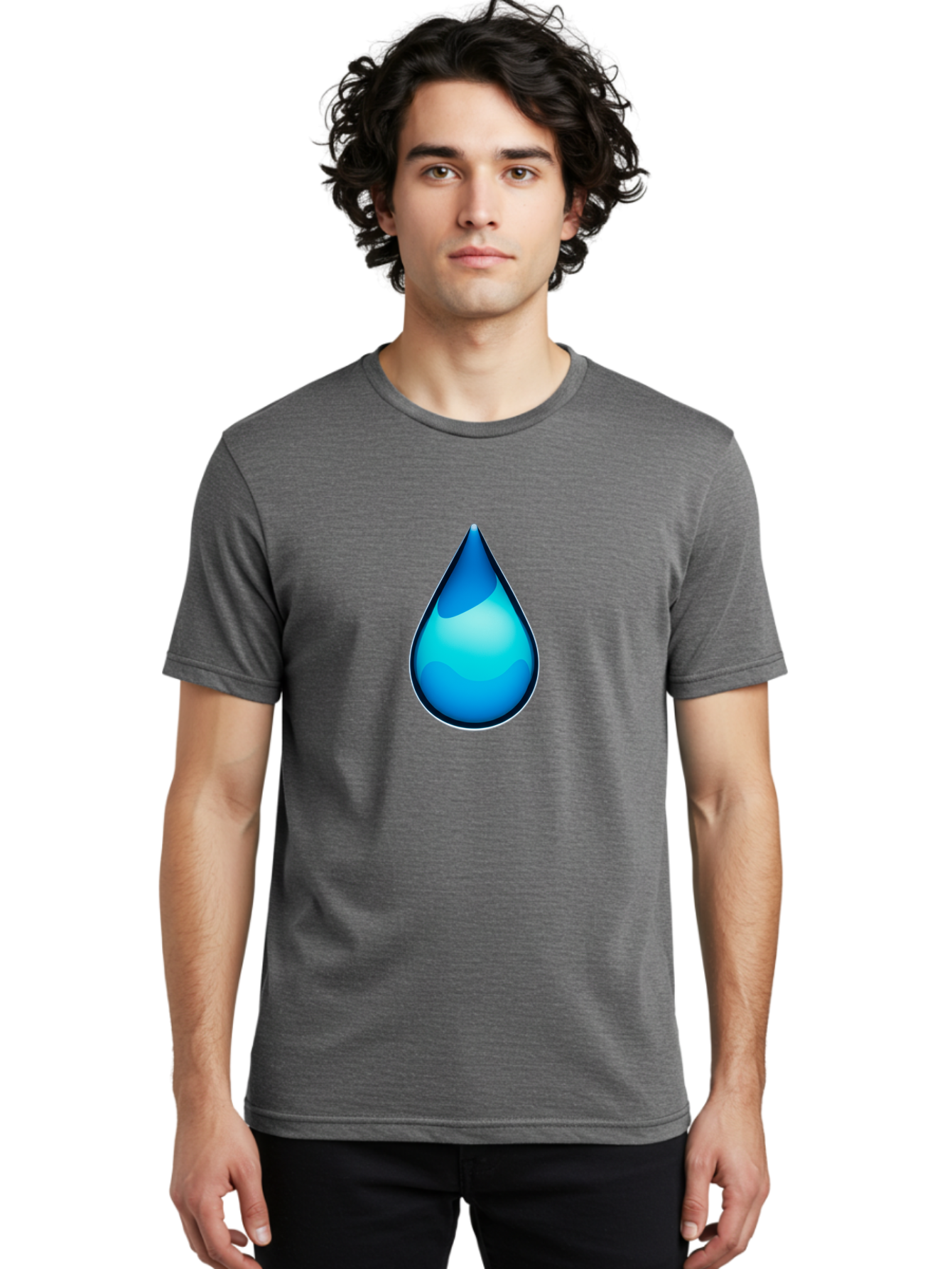 Water-Droplet-1 Men'S Graphic Tee, 100% Cotton, Comfortable Casual Summer Wear, Machine Washable, Vintage Camera, Old Camera, Antique Camera, Black Camera, Classic Photography, Photography Equipment, Nostalgic Device, Film Camera, Camera Art Bah360 24