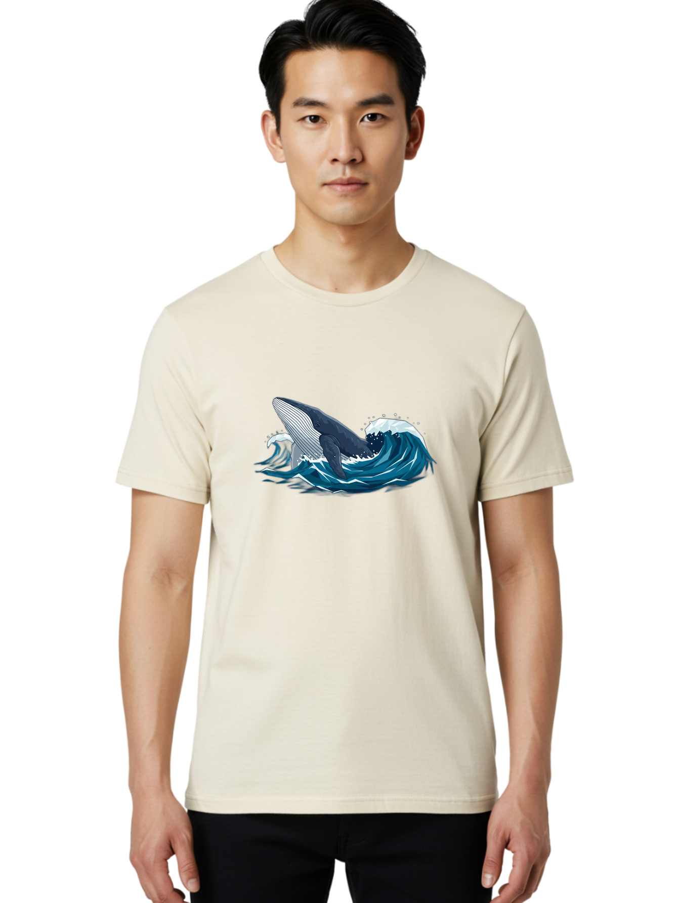 Whale-Breaching-Wave Men'S Graphic Tee, 100% Cotton, Comfortable Casual Summer Wear, Machine Washable, Vintage Camera, Old Camera, Antique Camera, Black Camera, Classic Photography, Photography Equipment, Nostalgic Device, Film Camera, Bah366 19