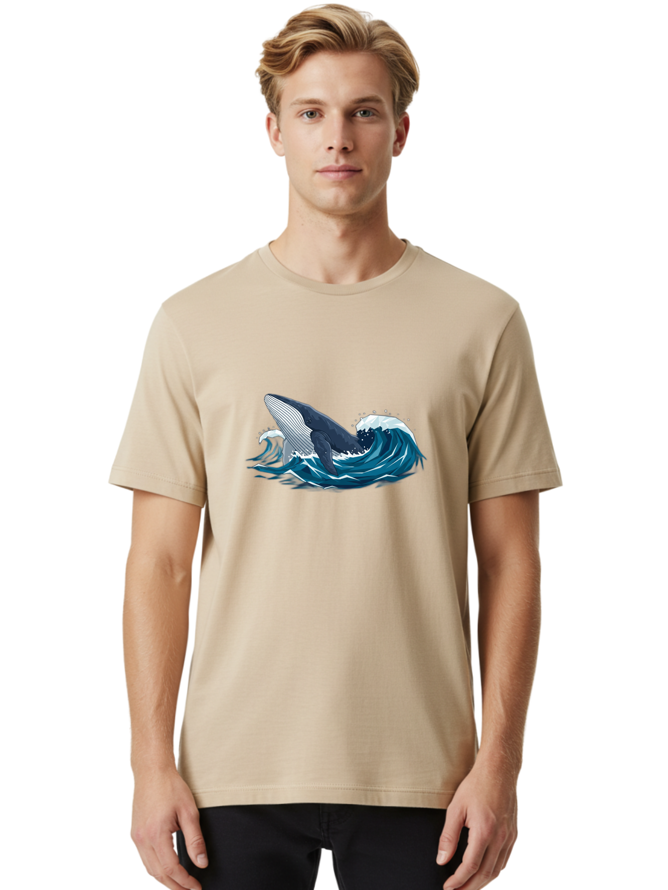 Whale-Breaching-Wave Men'S Graphic Tee, 100% Cotton, Comfortable Casual Summer Wear, Machine Washable, Vintage Camera, Old Camera, Antique Camera, Black Camera, Classic Photography, Photography Equipment, Nostalgic Device, Film Camera, Bah366 20