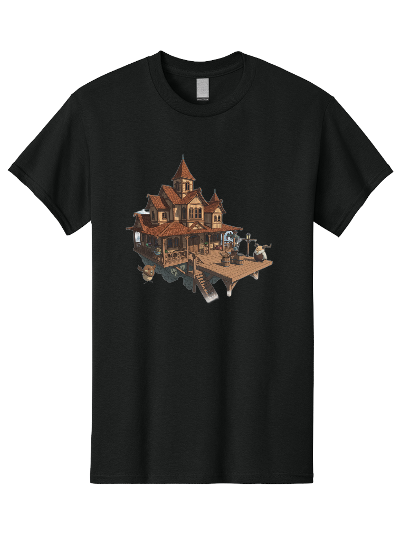 Whimsical-Wooden-Treehouse Men'S Graphic Tee, 100% Cotton, Comfortable Casual Summer Wear, Machine Washable, Vintage Camera, Old Camera, Antique Camera, Black Camera, Classic Photography, Photography Equipment, Nostalgic Device, Film Camera, Bah367 13