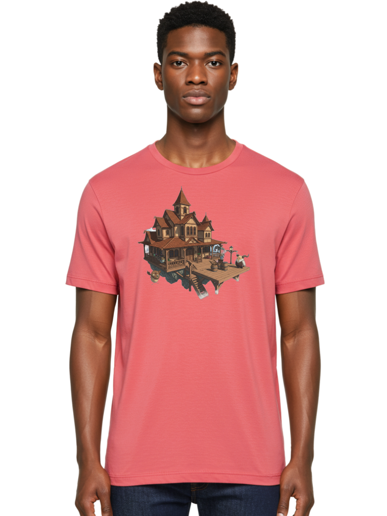 Whimsical-Wooden-Treehouse Men'S Graphic Tee, 100% Cotton, Comfortable Casual Summer Wear, Machine Washable, Vintage Camera, Old Camera, Antique Camera, Black Camera, Classic Photography, Photography Equipment, Nostalgic Device, Film Camera, Bah367 27