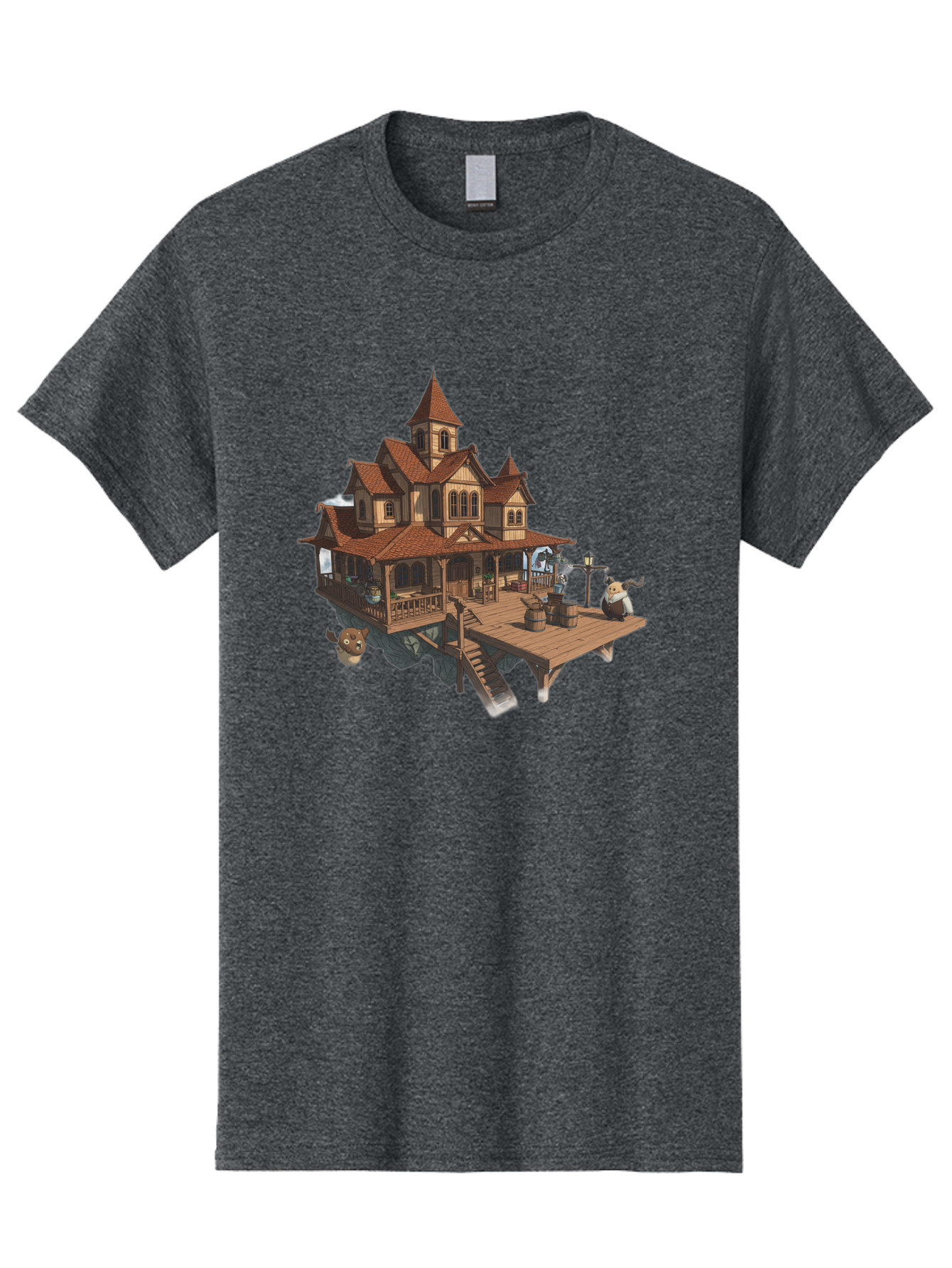 Whimsical-Wooden-Treehouse Men'S Graphic Tee, 100% Cotton, Comfortable Casual Summer Wear, Machine Washable, Vintage Camera, Old Camera, Antique Camera, Black Camera, Classic Photography, Photography Equipment, Nostalgic Device, Film Camera, Bah367 7