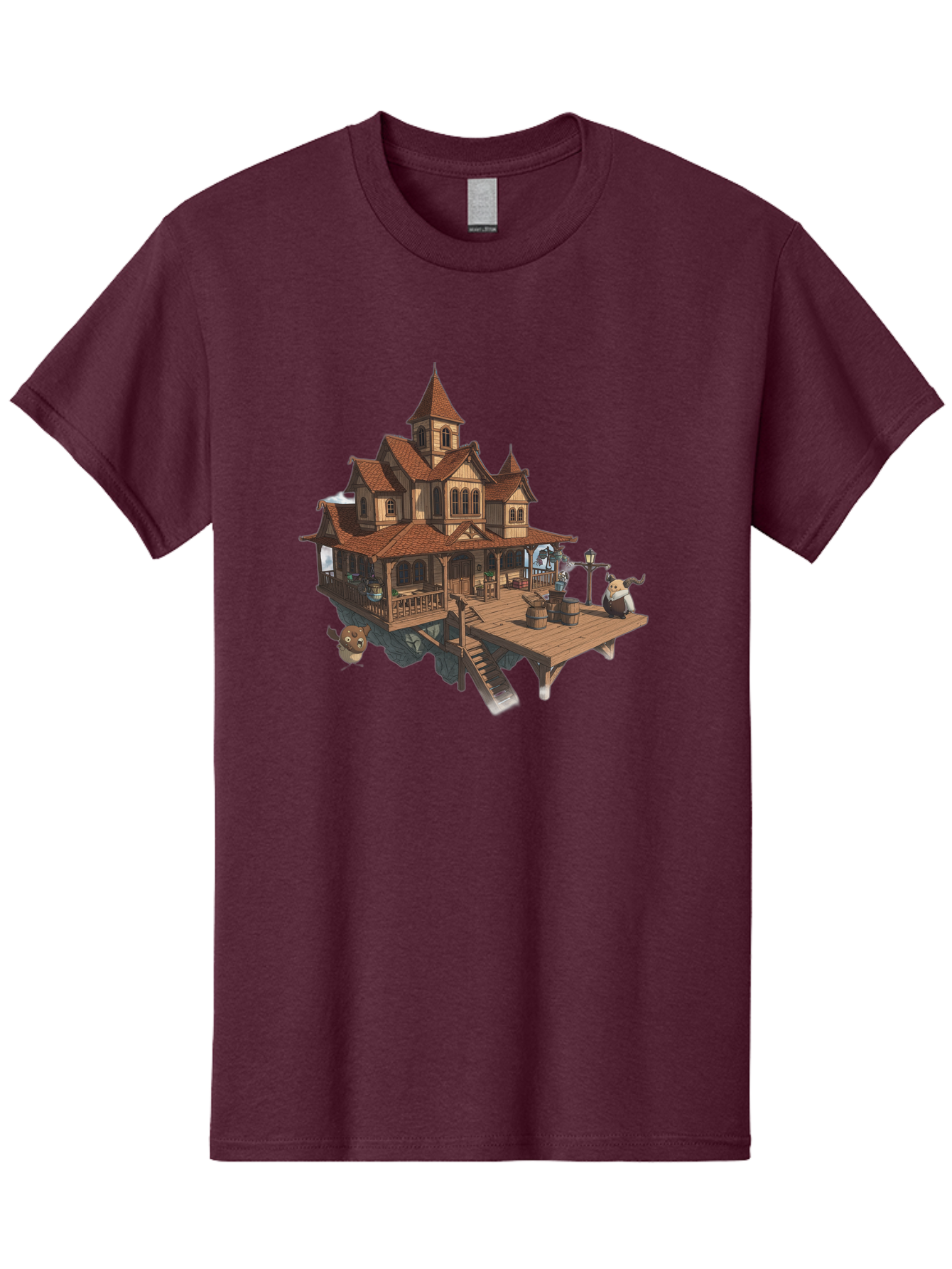 Whimsical-Wooden-Treehouse Men'S Graphic Tee, 100% Cotton, Comfortable Casual Summer Wear, Machine Washable, Vintage Camera, Old Camera, Antique Camera, Black Camera, Classic Photography, Photography Equipment, Nostalgic Device, Film Camera, Bah367 3