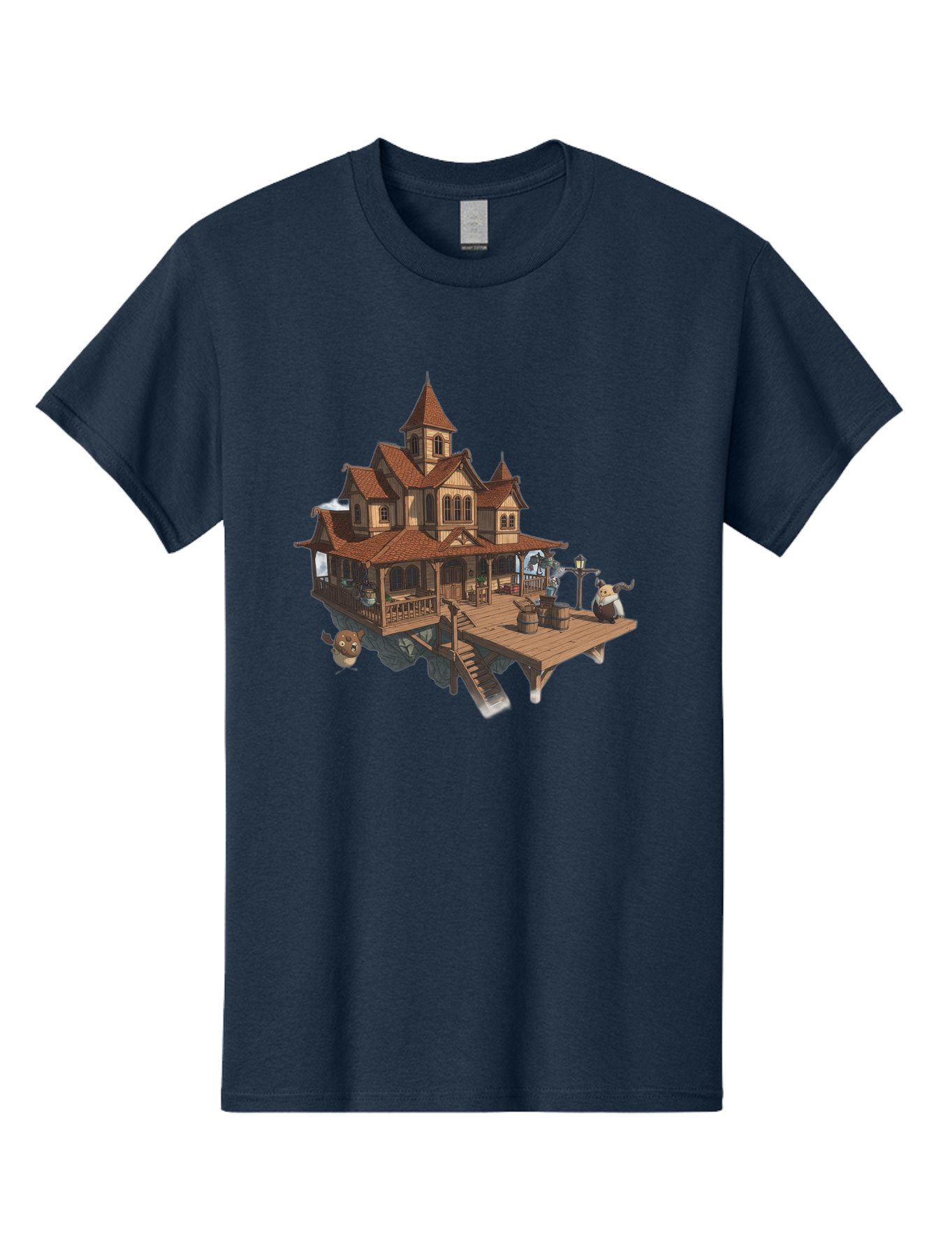 Whimsical-Wooden-Treehouse Men'S Graphic Tee, 100% Cotton, Comfortable Casual Summer Wear, Machine Washable, Vintage Camera, Old Camera, Antique Camera, Black Camera, Classic Photography, Photography Equipment, Nostalgic Device, Film Camera, Bah367 5