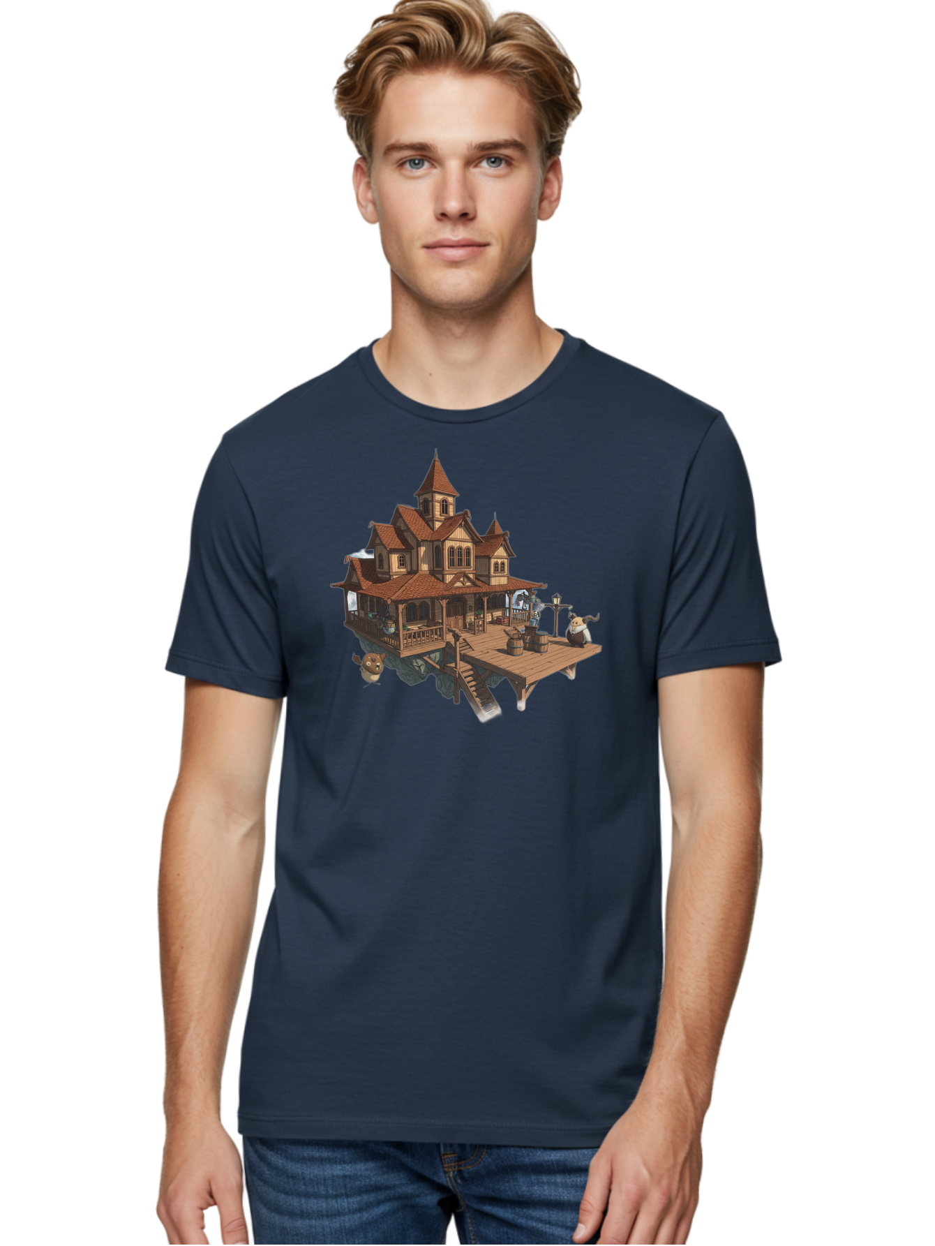 Whimsical-Wooden-Treehouse Men'S Graphic Tee, 100% Cotton, Comfortable Casual Summer Wear, Machine Washable, Vintage Camera, Old Camera, Antique Camera, Black Camera, Classic Photography, Photography Equipment, Nostalgic Device, Film Camera, Bah367 20