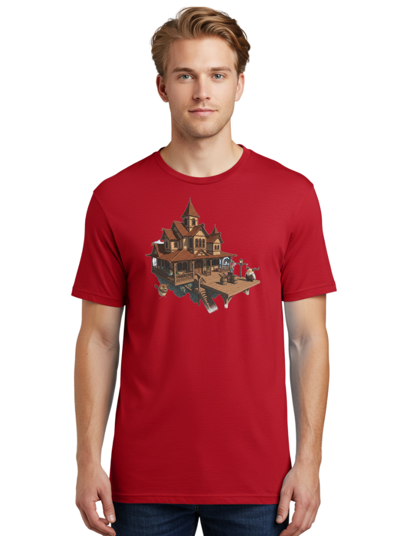 Whimsical-Wooden-Treehouse Men'S Graphic Tee, 100% Cotton, Comfortable Casual Summer Wear, Machine Washable, Vintage Camera, Old Camera, Antique Camera, Black Camera, Classic Photography, Photography Equipment, Nostalgic Device, Film Camera, Bah367 21