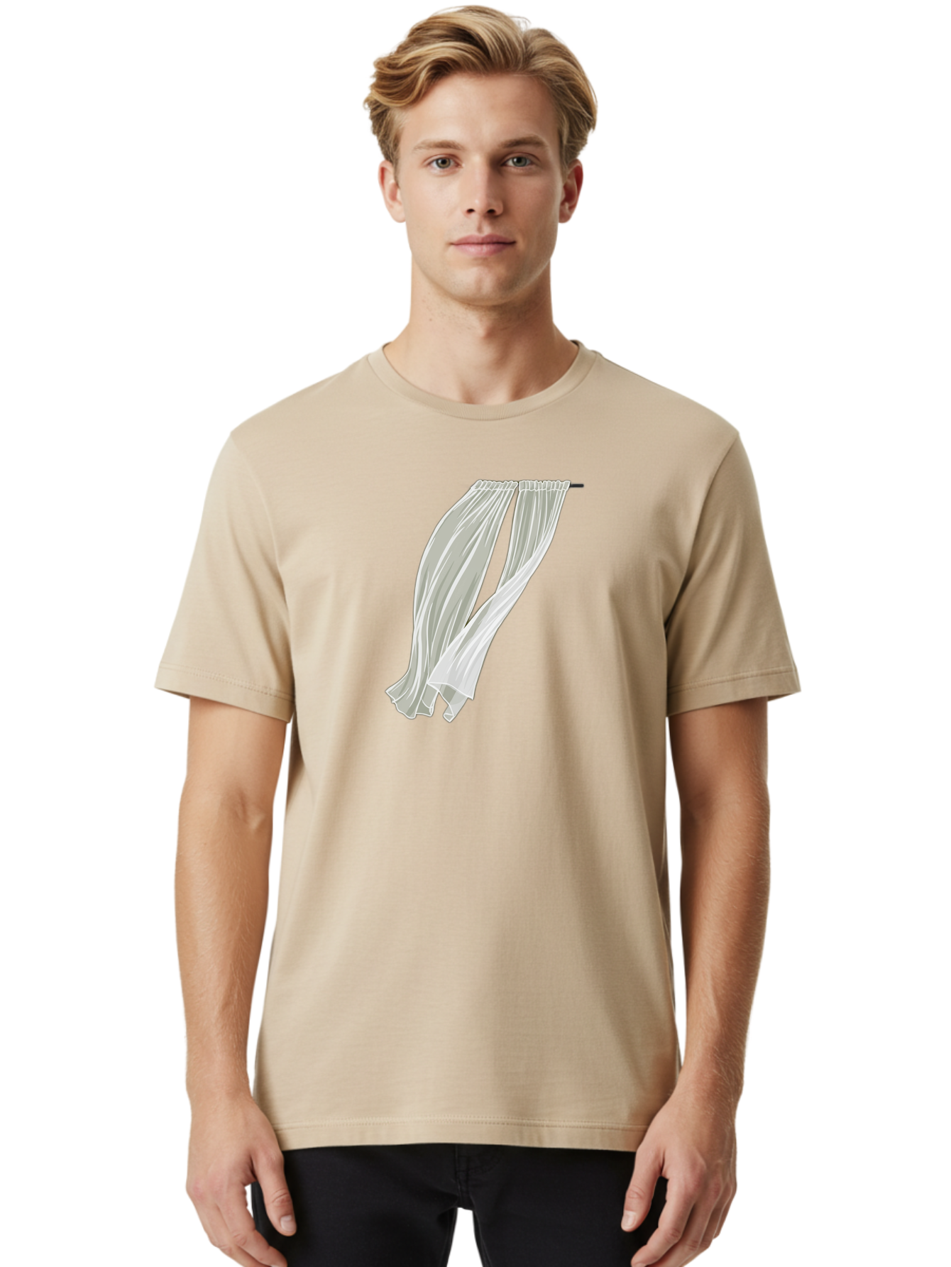 White-Curtains-1 Men'S Graphic Tee, 100% Cotton, Comfortable Casual Summer Wear, Machine Washable, Vintage Camera, Old Camera, Antique Camera, Black Camera, Classic Photography, Photography Equipment, Nostalgic Device, Film Camera, Camera Art Bah373 18