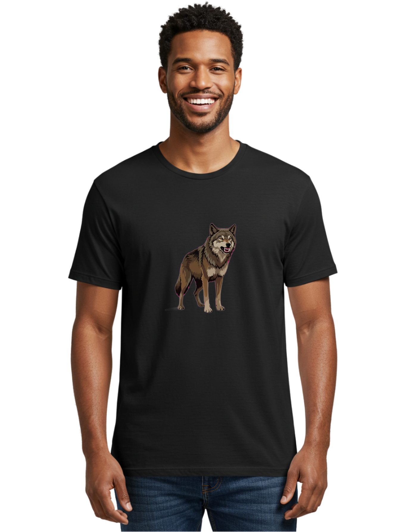 Wolf Men'S Graphic Tee, 100% Cotton, Comfortable Casual Summer Wear, Machine Washable, Vintage Camera, Old Camera, Antique Camera, Black Camera, Classic Photography, Photography Equipment, Nostalgic Device, Film Camera, Camera Art Bah390 25