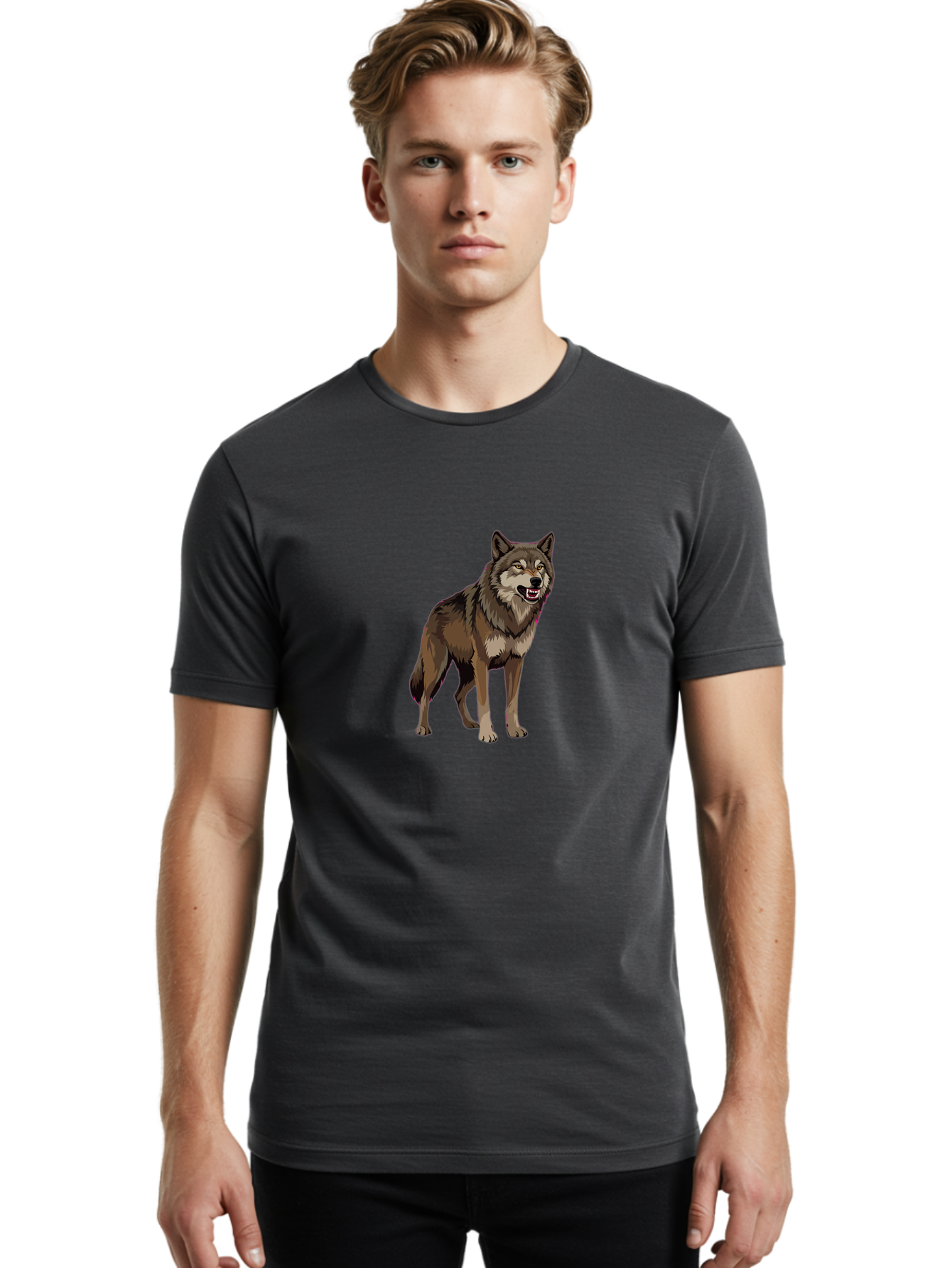 Wolf Men'S Graphic Tee, 100% Cotton, Comfortable Casual Summer Wear, Machine Washable, Vintage Camera, Old Camera, Antique Camera, Black Camera, Classic Photography, Photography Equipment, Nostalgic Device, Film Camera, Camera Art Bah390 28