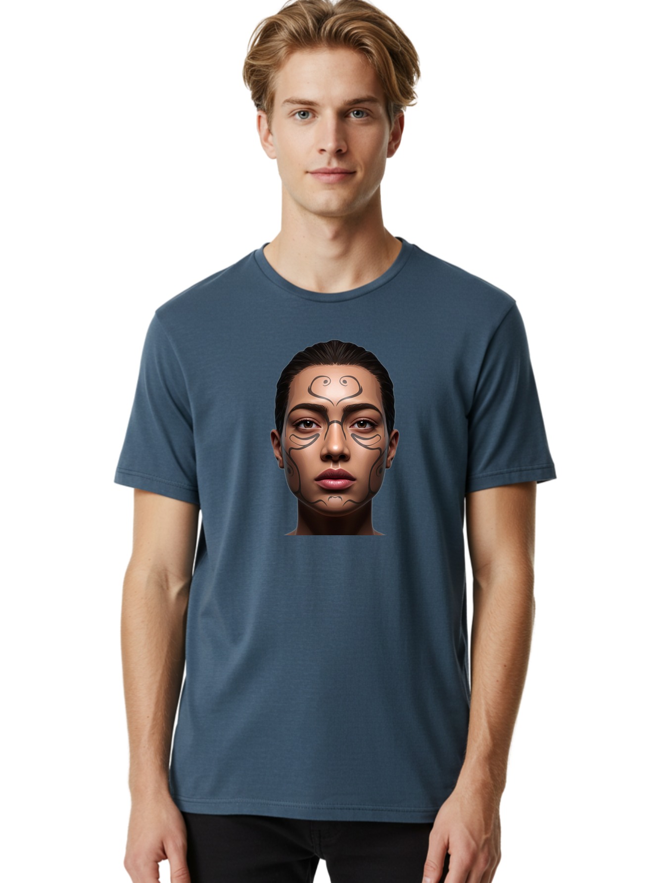Woman-With-Tribal-Face-Paint Men'S Graphic Tee, 100% Cotton, Comfortable Casual Summer Wear, Machine Washable, Vintage Camera, Old Camera, Antique Camera, Black Camera, Classic Photography, Photography Equipment, Nostalgic Device, Film Camera, Bah396 21