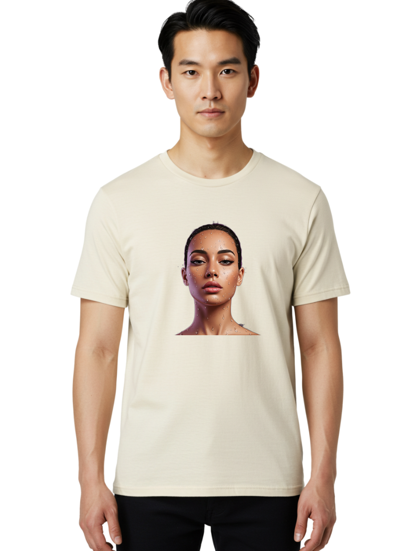 Woman-With-Water-Droplets Men'S Graphic Tee, 100% Cotton, Comfortable Casual Summer Wear, Machine Washable, Vintage Camera, Old Camera, Antique Camera, Black Camera, Classic Photography, Photography Equipment, Nostalgic Device, Film Camera, Bah397 30