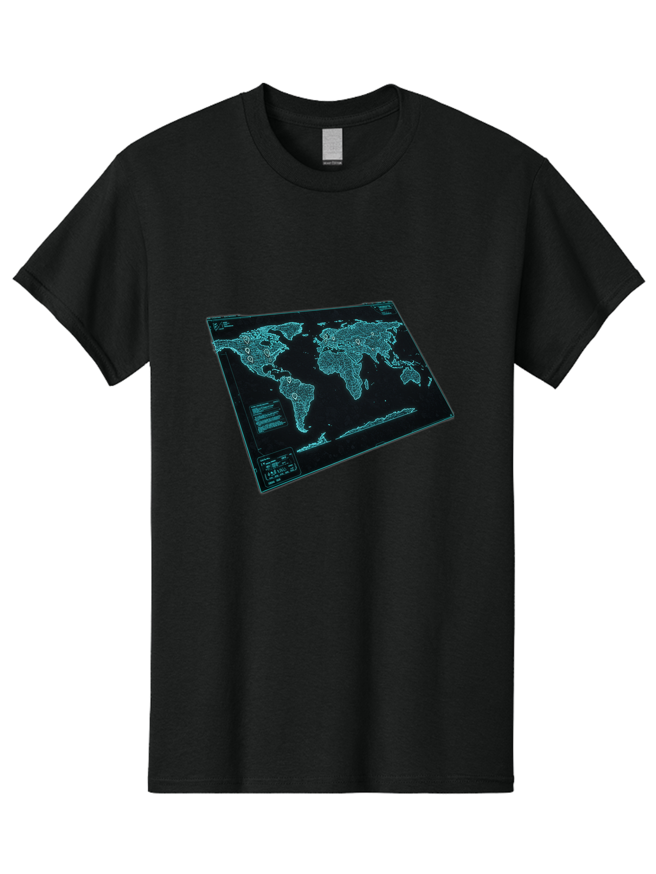 World-Map-1 Men'S Graphic Tee, 100% Cotton, Comfortable Casual Summer Wear, Machine Washable, Vintage Camera, Old Camera, Antique Camera, Black Camera, Classic Photography, Photography Equipment, Nostalgic Device, Film Camera, Camera Art Bah402 15