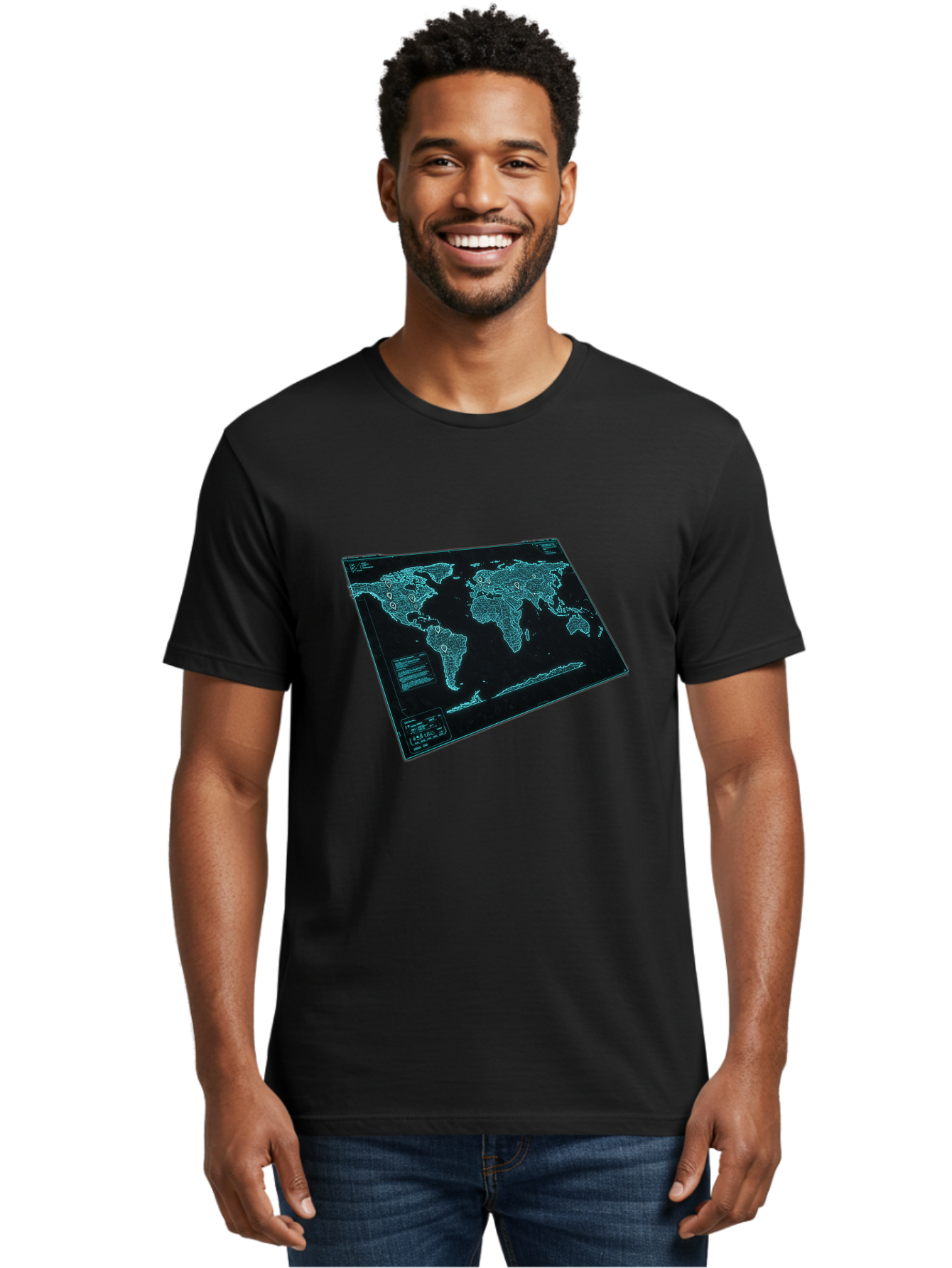 World-Map-1 Men'S Graphic Tee, 100% Cotton, Comfortable Casual Summer Wear, Machine Washable, Vintage Camera, Old Camera, Antique Camera, Black Camera, Classic Photography, Photography Equipment, Nostalgic Device, Film Camera, Camera Art Bah402 30