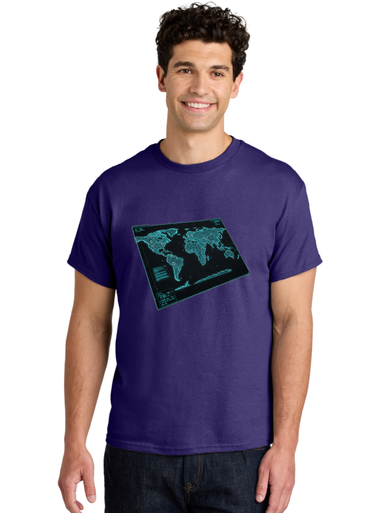 World-Map-1 Men'S Graphic Tee, 100% Cotton, Comfortable Casual Summer Wear, Machine Washable, Vintage Camera, Old Camera, Antique Camera, Black Camera, Classic Photography, Photography Equipment, Nostalgic Device, Film Camera, Camera Art Bah402 23