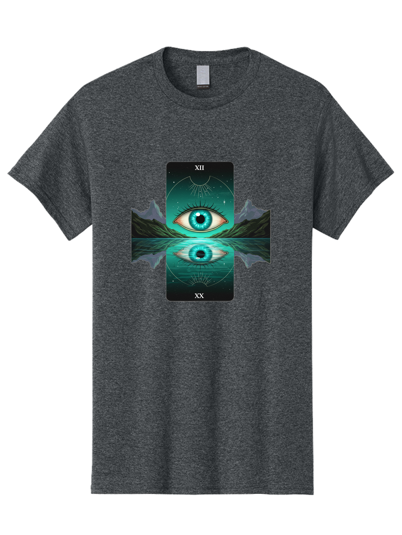 Xii-The-Moon-Tarot-Card Men'S Graphic Tee, 100% Cotton, Comfortable Casual Summer Wear, Machine Washable, Vintage Camera, Old Camera, Antique Camera, Black Camera, Classic Photography, Photography Equipment, Nostalgic Device, Film Camera, Bah407 14