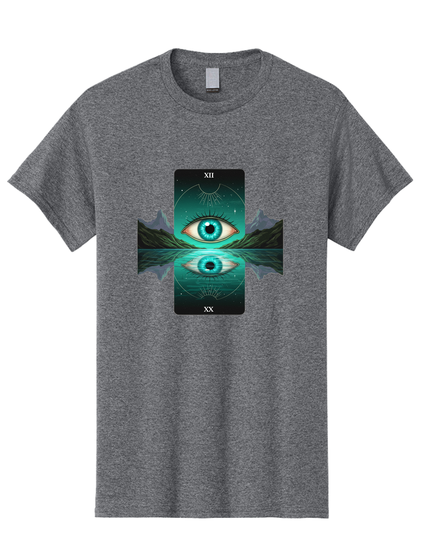 Xii-The-Moon-Tarot-Card Men'S Graphic Tee, 100% Cotton, Comfortable Casual Summer Wear, Machine Washable, Vintage Camera, Old Camera, Antique Camera, Black Camera, Classic Photography, Photography Equipment, Nostalgic Device, Film Camera, Bah407 8