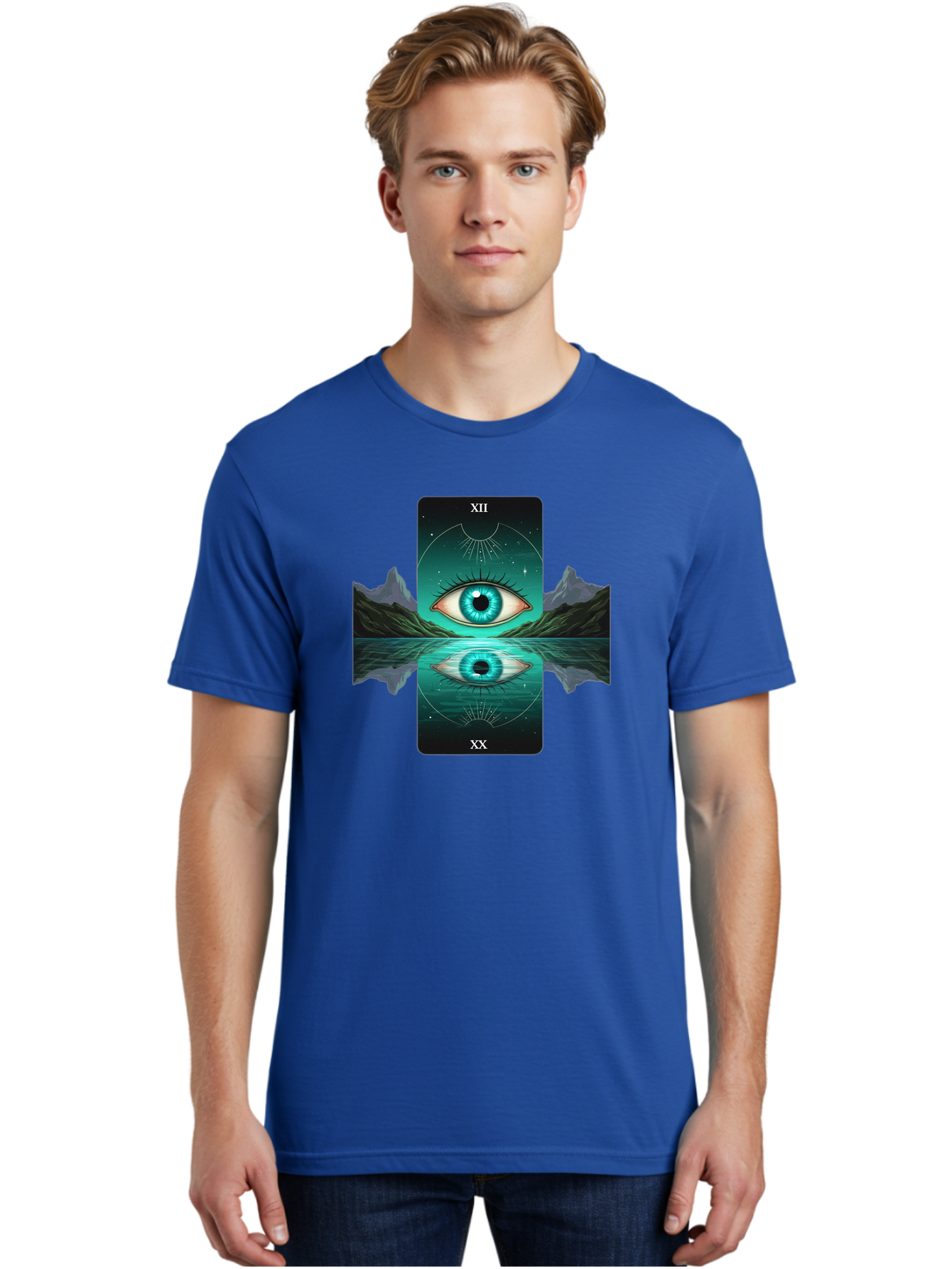 Xii-The-Moon-Tarot-Card Men'S Graphic Tee, 100% Cotton, Comfortable Casual Summer Wear, Machine Washable, Vintage Camera, Old Camera, Antique Camera, Black Camera, Classic Photography, Photography Equipment, Nostalgic Device, Film Camera, Bah407 26