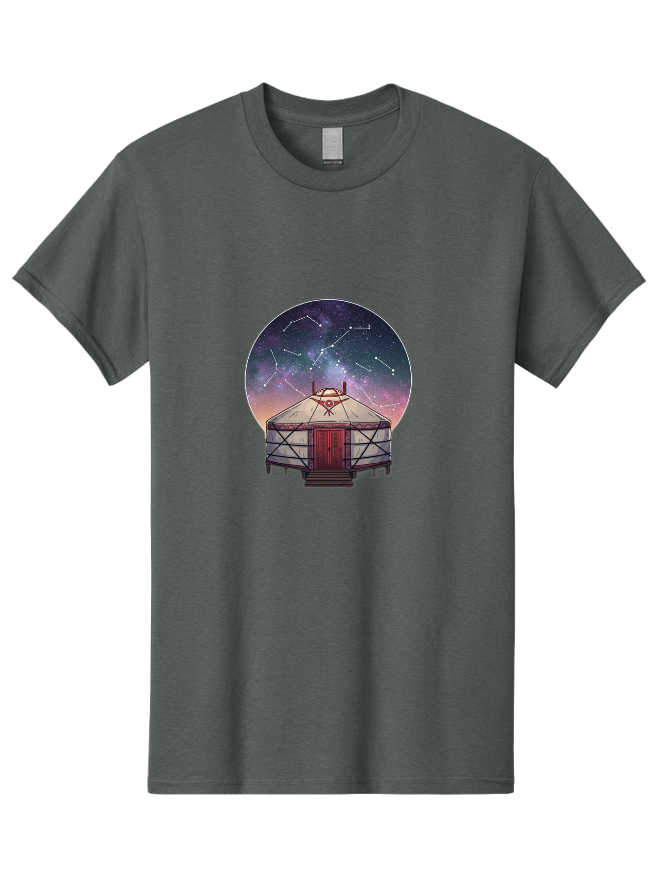 Yurt-Under-Constellations Men'S Graphic Tee, 100% Cotton, Comfortable Casual Summer Wear, Machine Washable, Vintage Camera, Old Camera, Antique Camera, Black Camera, Classic Photography, Photography Equipment, Nostalgic Device, Film Camera, Bah411 3