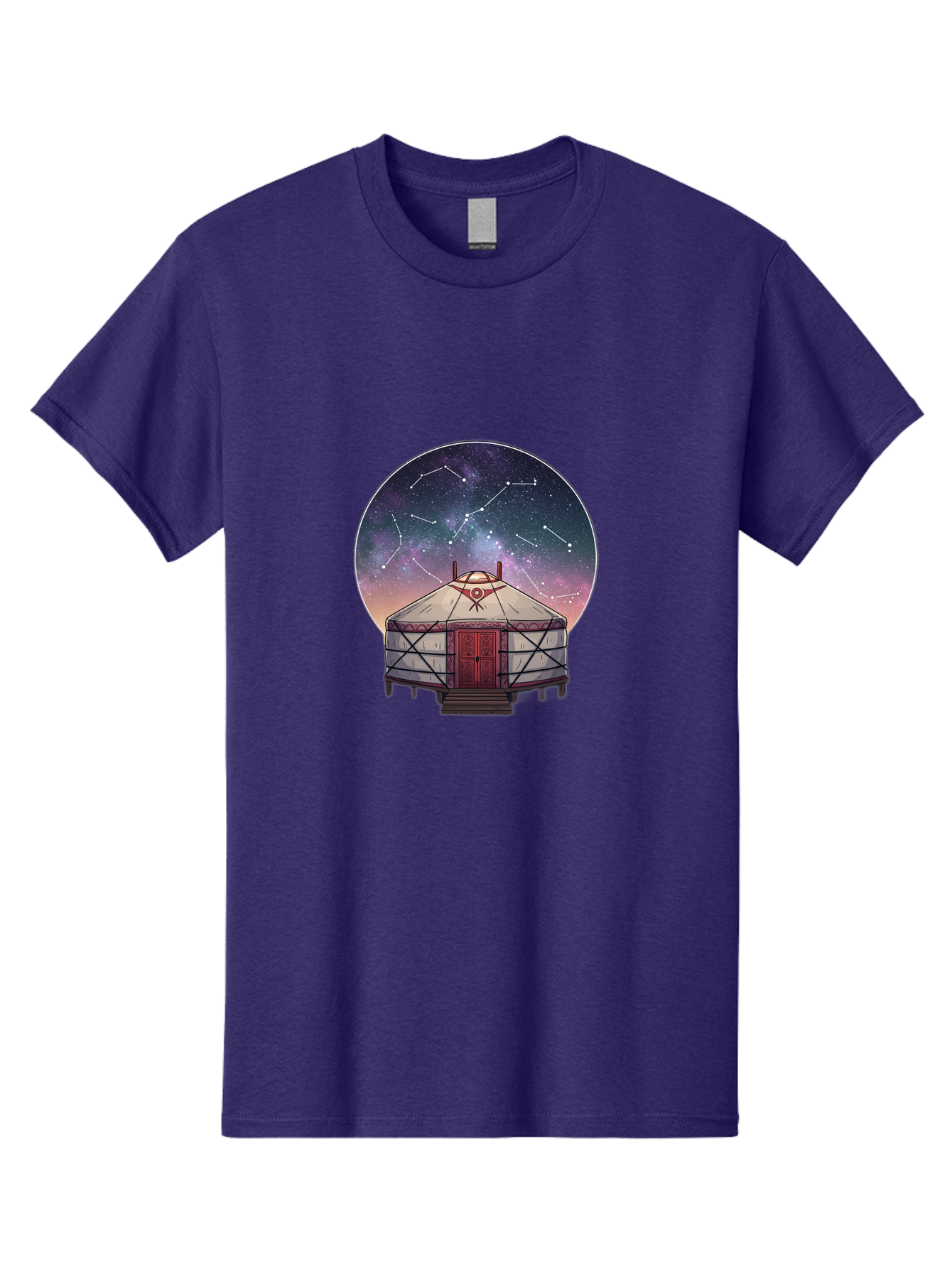 Yurt-Under-Constellations Men'S Graphic Tee, 100% Cotton, Comfortable Casual Summer Wear, Machine Washable, Vintage Camera, Old Camera, Antique Camera, Black Camera, Classic Photography, Photography Equipment, Nostalgic Device, Film Camera, Bah411 4