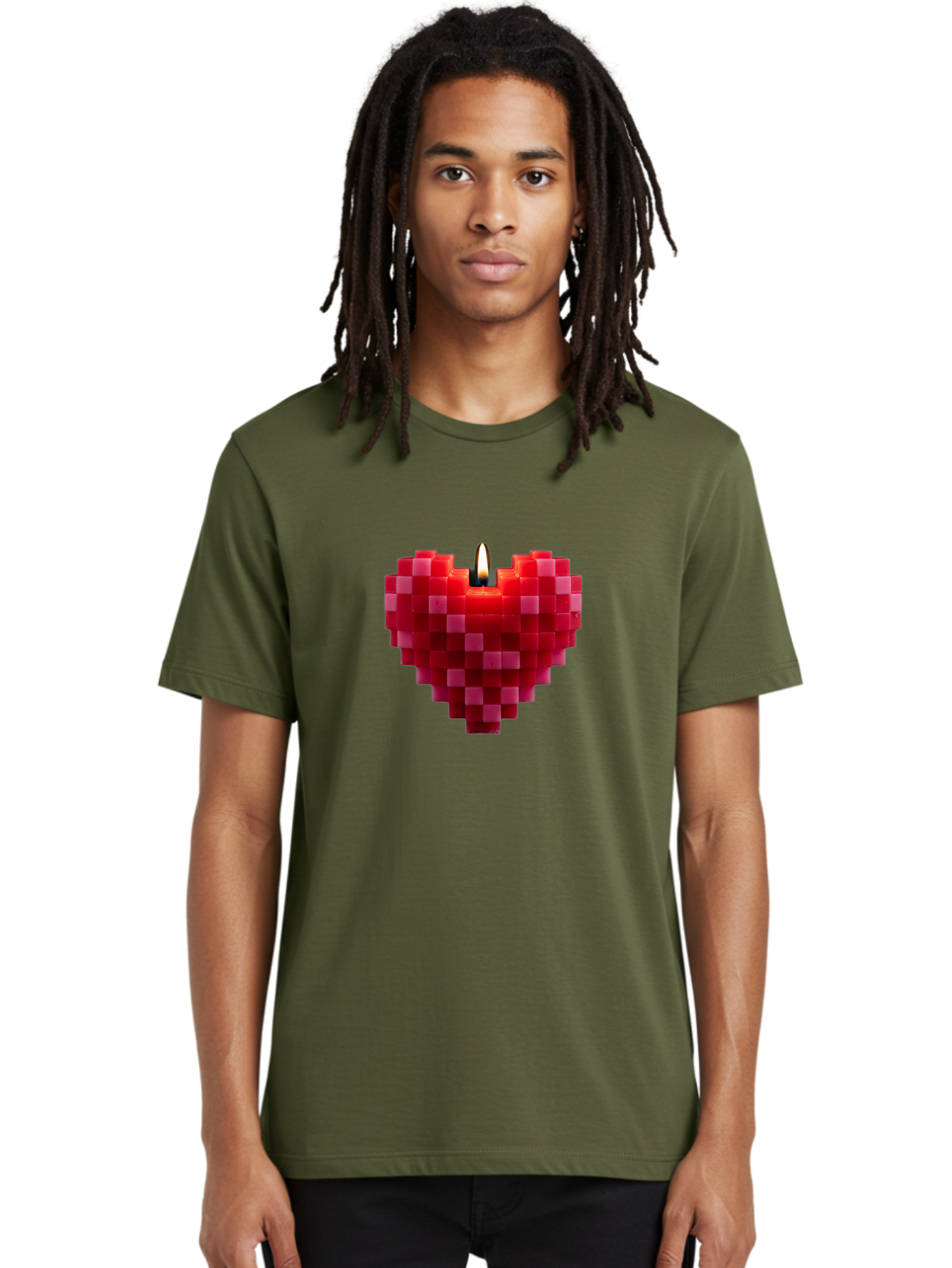3D-Red-Heart-Candle Men'S Graphic Tee, 100% Cotton, Comfortable Casual Summer Wear, Machine Washable, Vintage Camera, Old Camera, Antique Camera, Black Camera, Classic Photography, Photography Equipment, Nostalgic Device, Film Camera, Bah419 21