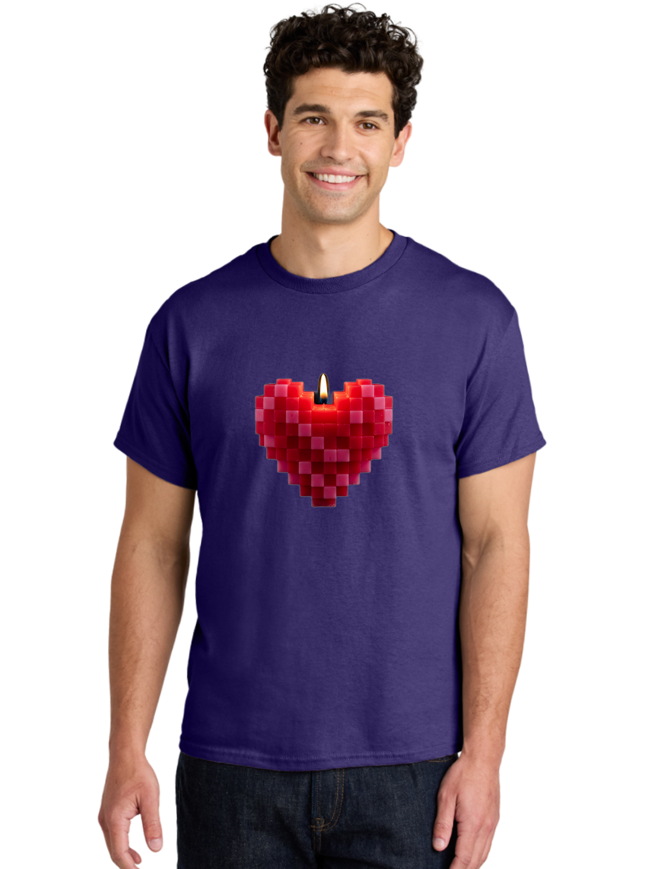 3D-Red-Heart-Candle Men'S Graphic Tee, 100% Cotton, Comfortable Casual Summer Wear, Machine Washable, Vintage Camera, Old Camera, Antique Camera, Black Camera, Classic Photography, Photography Equipment, Nostalgic Device, Film Camera, Bah419 16