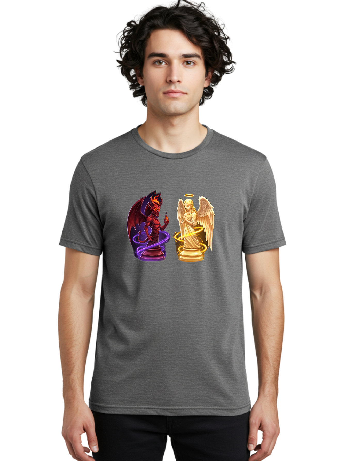 Angel-And-Demon Men'S Graphic Tee, 100% Cotton, Comfortable Casual Summer Wear, Machine Washable, Vintage Camera, Old Camera, Antique Camera, Black Camera, Classic Photography, Photography Equipment, Nostalgic Device, Film Camera, Camera Art Bah423 19