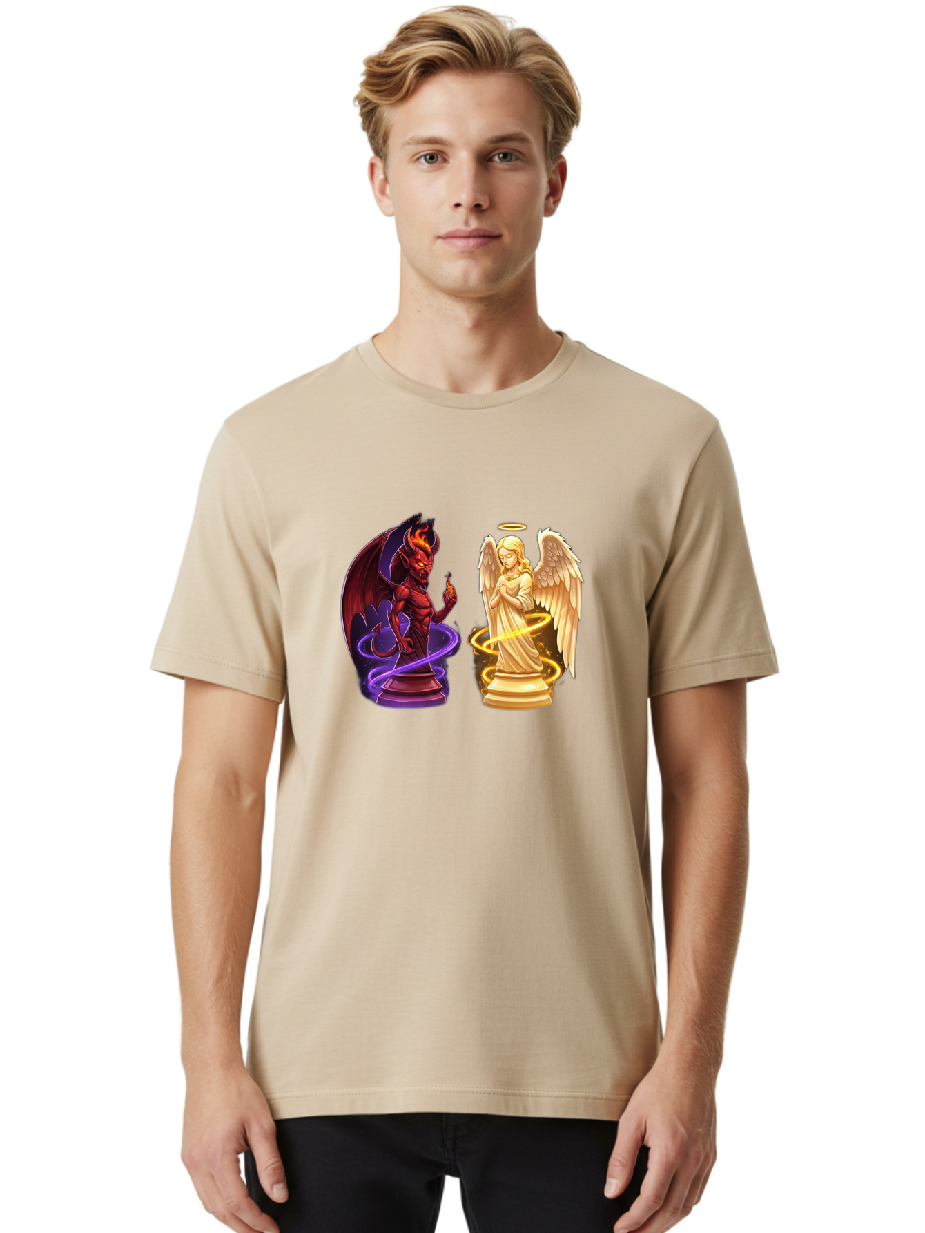 Angel-And-Demon Men'S Graphic Tee, 100% Cotton, Comfortable Casual Summer Wear, Machine Washable, Vintage Camera, Old Camera, Antique Camera, Black Camera, Classic Photography, Photography Equipment, Nostalgic Device, Film Camera, Camera Art Bah423 22