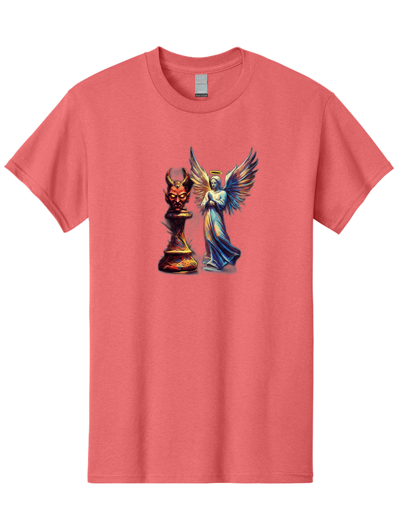 Angel-And-Devil-Chess-Pieces Men'S Graphic Tee, 100% Cotton, Comfortable Casual Summer Wear, Machine Washable, Vintage Camera, Old Camera, Antique Camera, Black Camera, Classic Photography, Photography Equipment, Nostalgic Device, Film Camera, Bah424 11