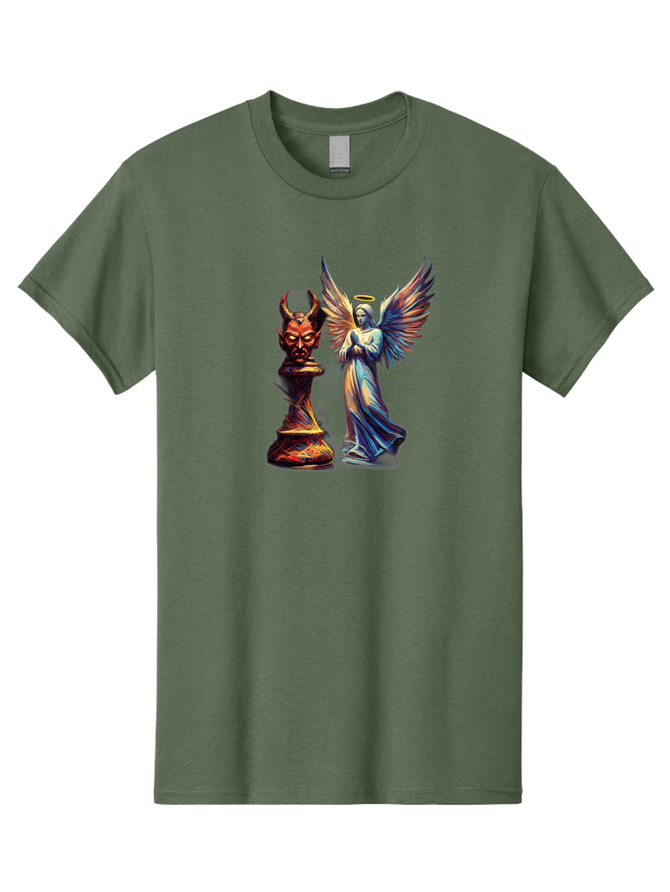 Angel-And-Devil-Chess-Pieces Men'S Graphic Tee, 100% Cotton, Comfortable Casual Summer Wear, Machine Washable, Vintage Camera, Old Camera, Antique Camera, Black Camera, Classic Photography, Photography Equipment, Nostalgic Device, Film Camera, Bah424 10