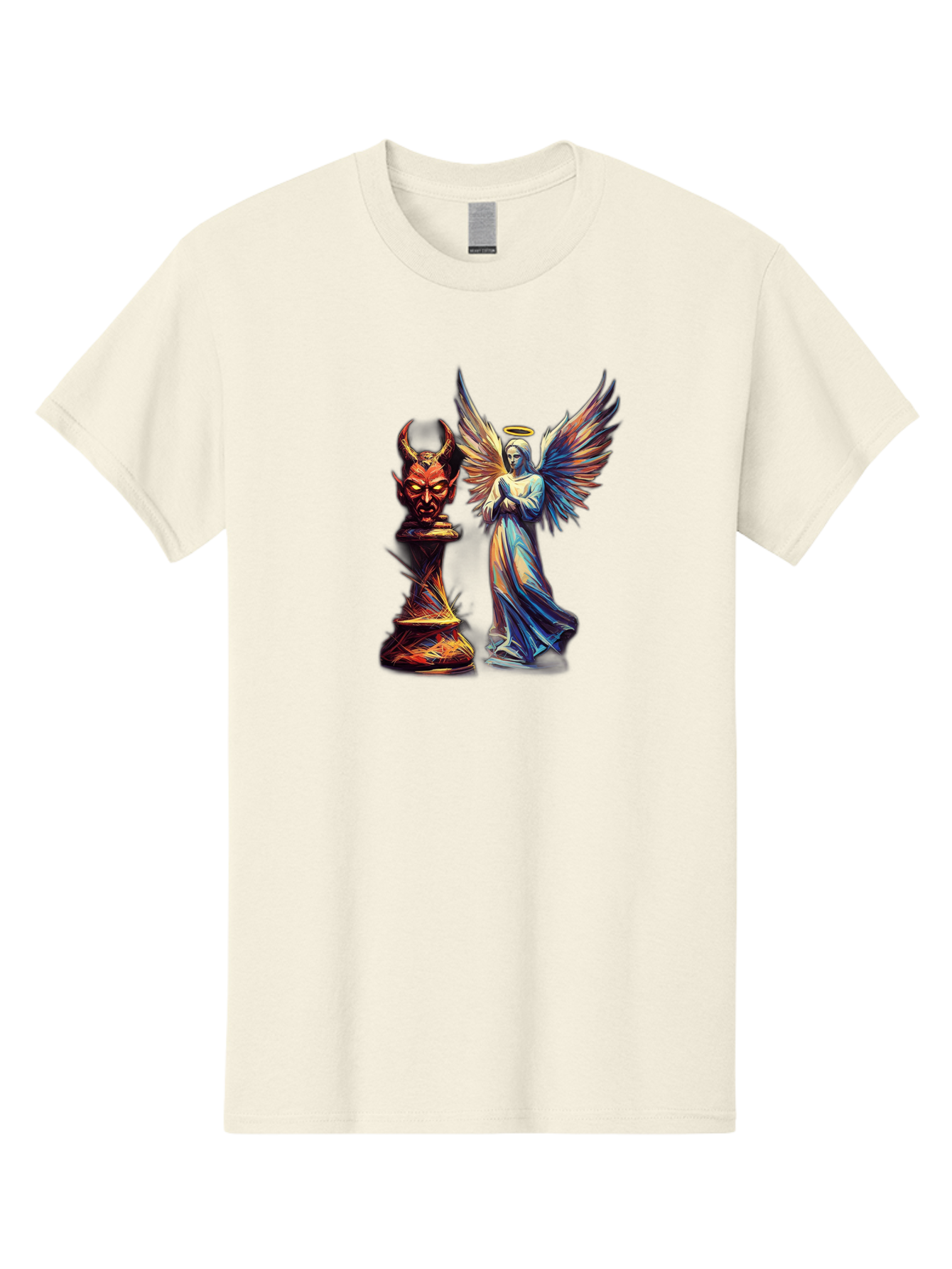 Angel-And-Devil-Chess-Pieces Men'S Graphic Tee, 100% Cotton, Comfortable Casual Summer Wear, Machine Washable, Vintage Camera, Old Camera, Antique Camera, Black Camera, Classic Photography, Photography Equipment, Nostalgic Device, Film Camera, Bah424 12