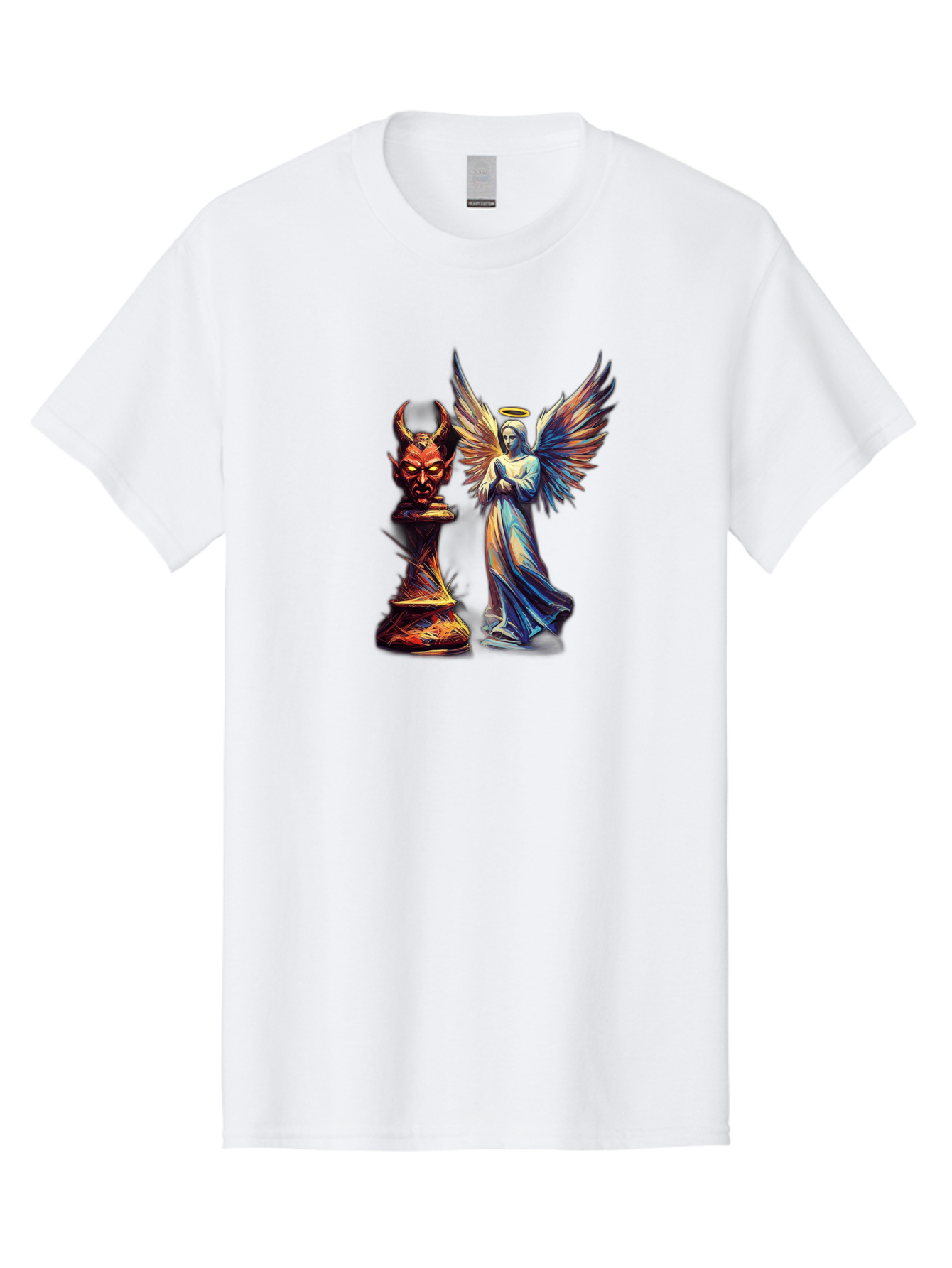 Angel-And-Devil-Chess-Pieces Men'S Graphic Tee, 100% Cotton, Comfortable Casual Summer Wear, Machine Washable, Vintage Camera, Old Camera, Antique Camera, Black Camera, Classic Photography, Photography Equipment, Nostalgic Device, Film Camera, Bah424 14