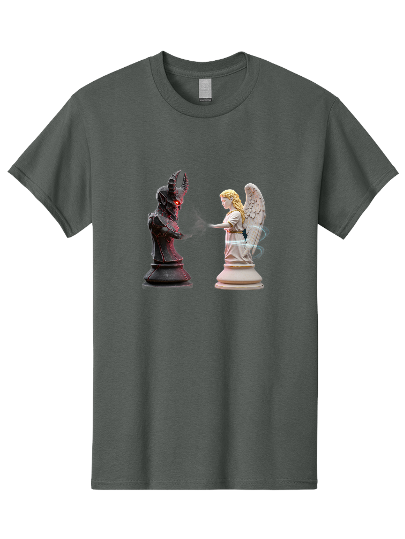 Angel-Vs-Demon-Chess Men'S Graphic Tee, 100% Cotton, Comfortable Casual Summer Wear, Machine Washable, Vintage Camera, Old Camera, Antique Camera, Black Camera, Classic Photography, Photography Equipment, Nostalgic Device, Film Camera, Bah425 7