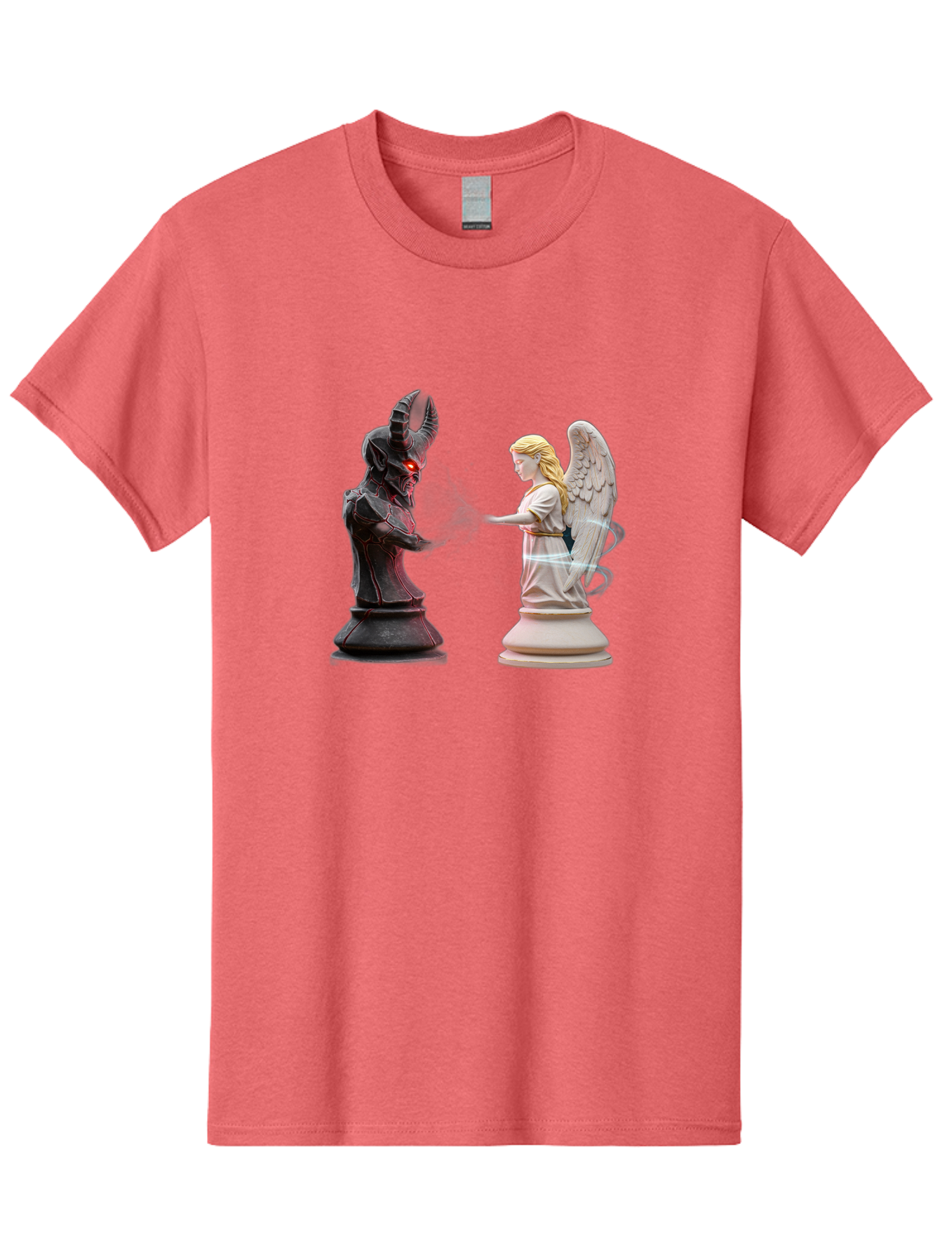 Angel-Vs-Demon-Chess Men'S Graphic Tee, 100% Cotton, Comfortable Casual Summer Wear, Machine Washable, Vintage Camera, Old Camera, Antique Camera, Black Camera, Classic Photography, Photography Equipment, Nostalgic Device, Film Camera, Bah425 2