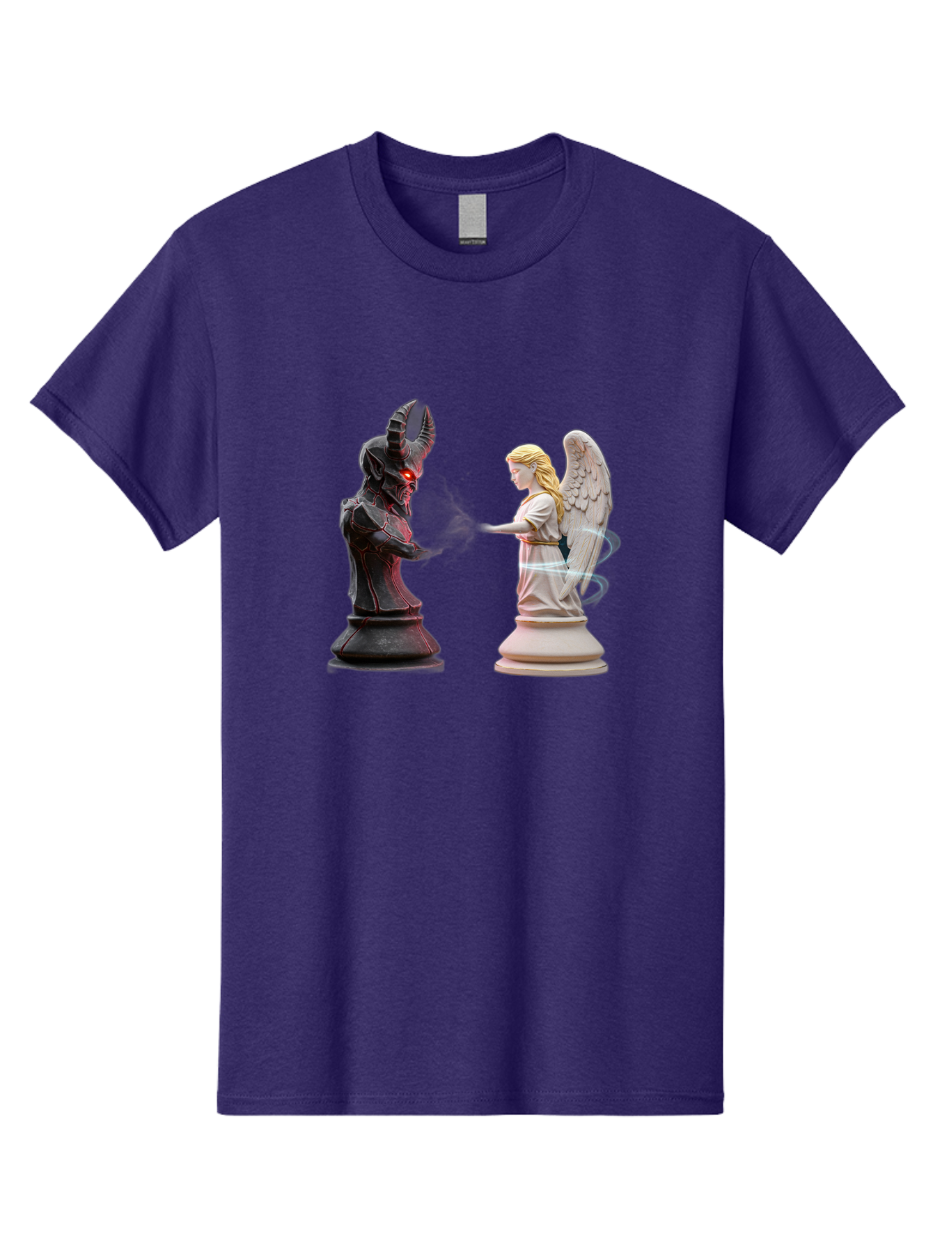 Angel-Vs-Demon-Chess Men'S Graphic Tee, 100% Cotton, Comfortable Casual Summer Wear, Machine Washable, Vintage Camera, Old Camera, Antique Camera, Black Camera, Classic Photography, Photography Equipment, Nostalgic Device, Film Camera, Bah425 10