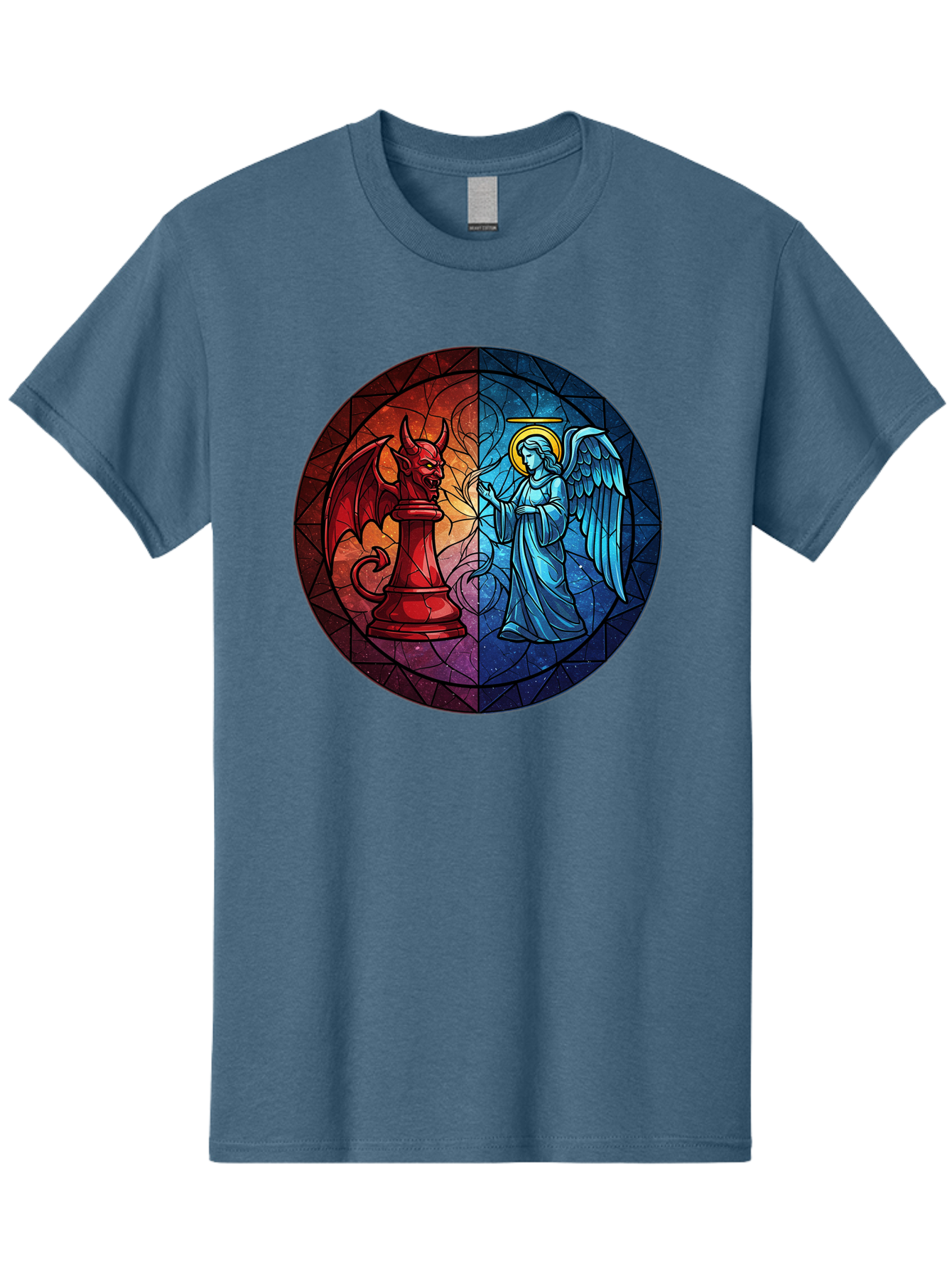 Angel-Vs-Devil-Chess-Piece Men'S Graphic Tee, 100% Cotton, Comfortable Casual Summer Wear, Machine Washable, Vintage Camera, Old Camera, Antique Camera, Black Camera, Classic Photography, Photography Equipment, Nostalgic Device, Film Camera, Bah428 6