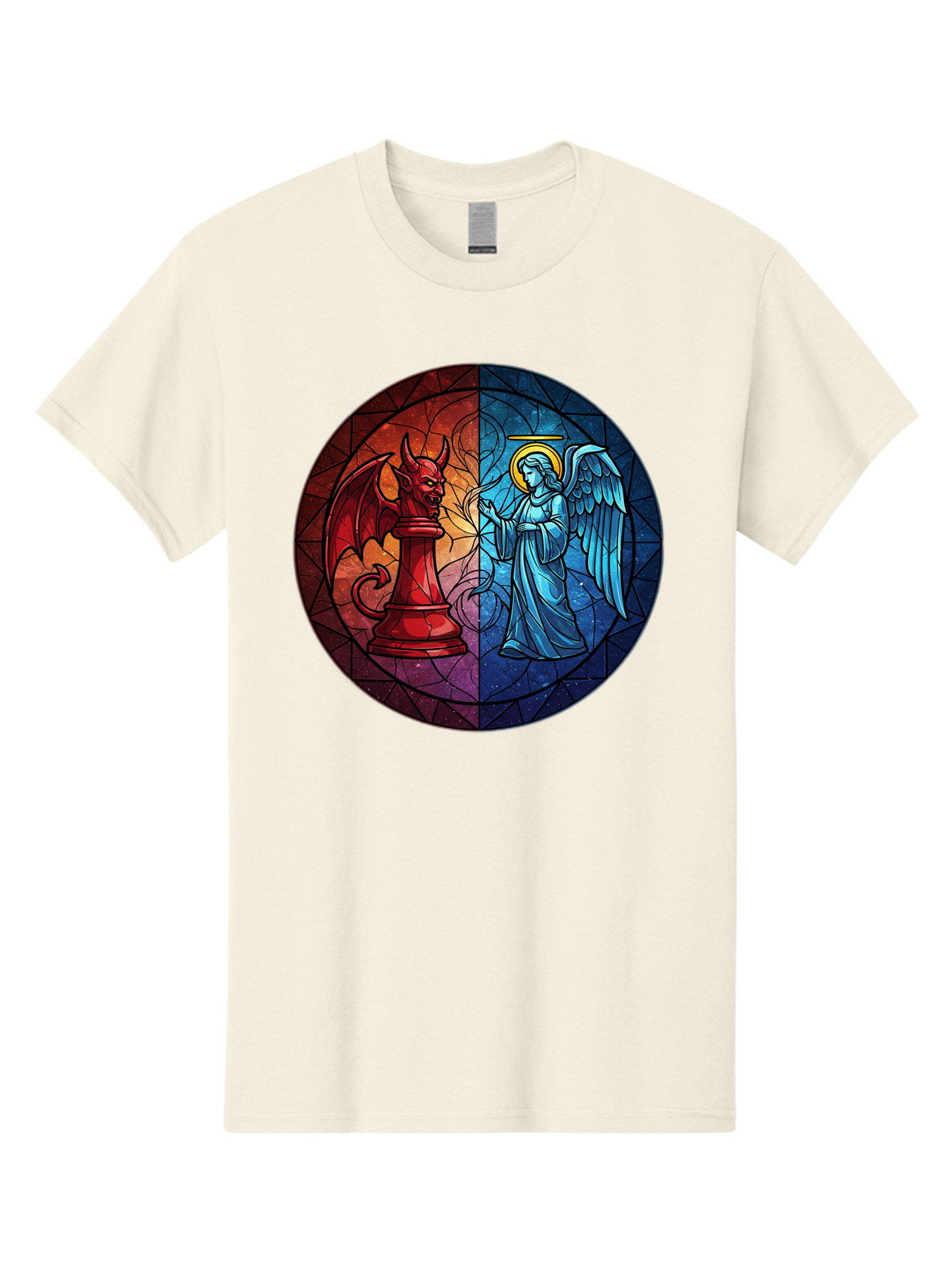 Angel-Vs-Devil-Chess-Piece Men'S Graphic Tee, 100% Cotton, Comfortable Casual Summer Wear, Machine Washable, Vintage Camera, Old Camera, Antique Camera, Black Camera, Classic Photography, Photography Equipment, Nostalgic Device, Film Camera, Bah428 7