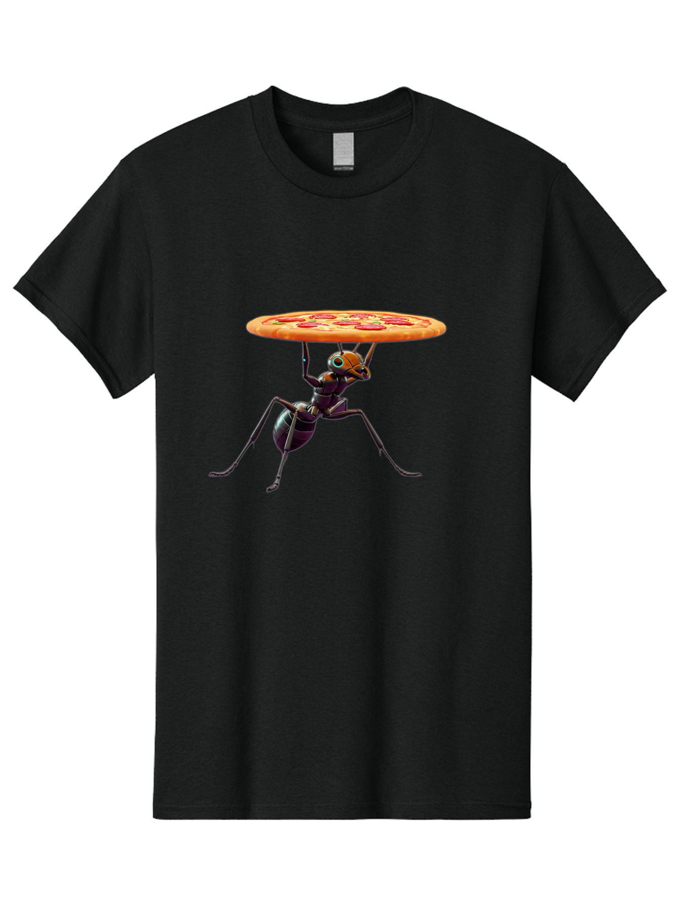 Ant-Carrying-Pizza-1 Men'S Graphic Tee, 100% Cotton, Comfortable Casual Summer Wear, Machine Washable, Vintage Camera, Old Camera, Antique Camera, Black Camera, Classic Photography, Photography Equipment, Nostalgic Device, Film Camera, Bah437 9