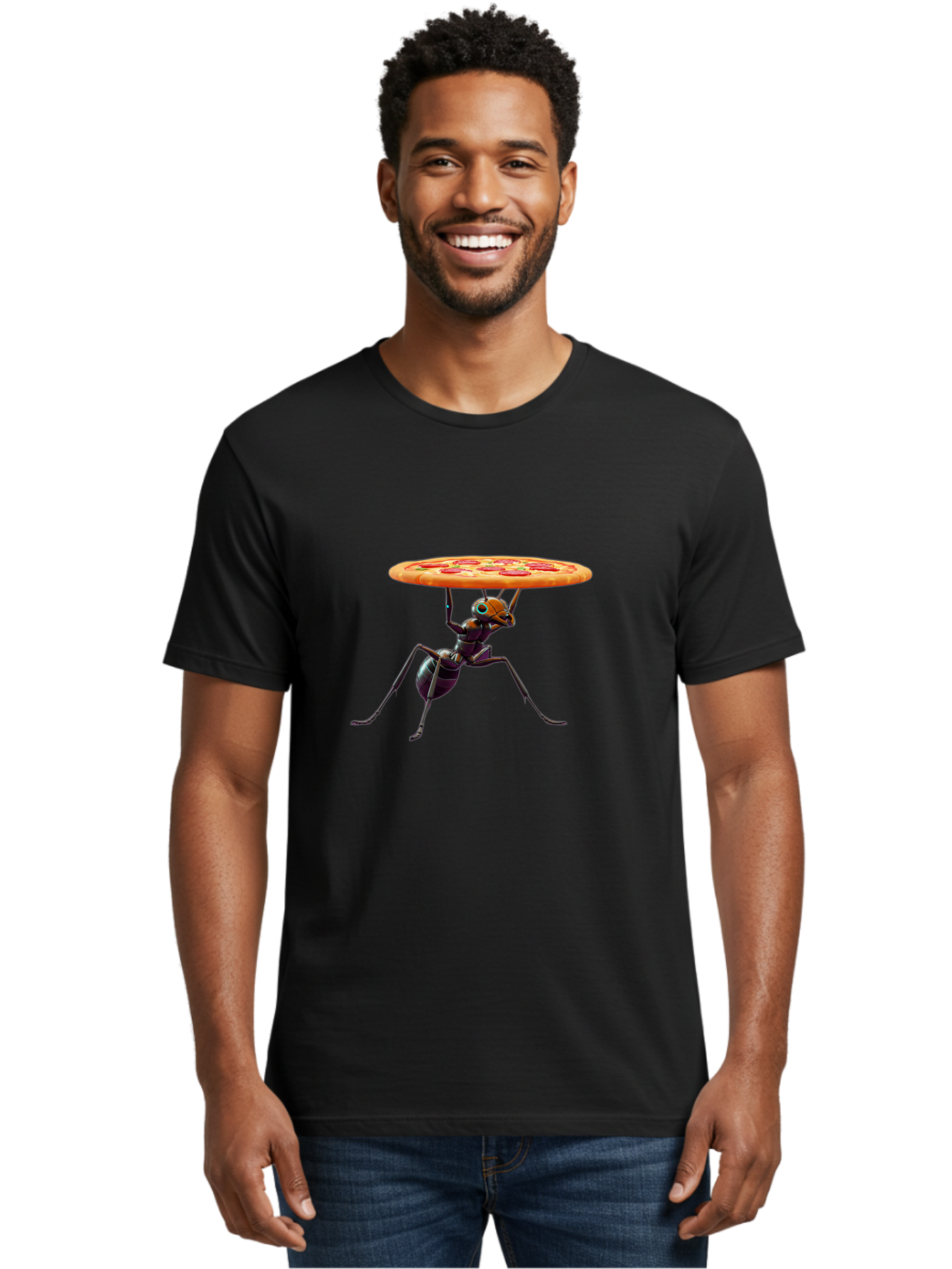 Ant-Carrying-Pizza-1 Men'S Graphic Tee, 100% Cotton, Comfortable Casual Summer Wear, Machine Washable, Vintage Camera, Old Camera, Antique Camera, Black Camera, Classic Photography, Photography Equipment, Nostalgic Device, Film Camera, Bah437 24