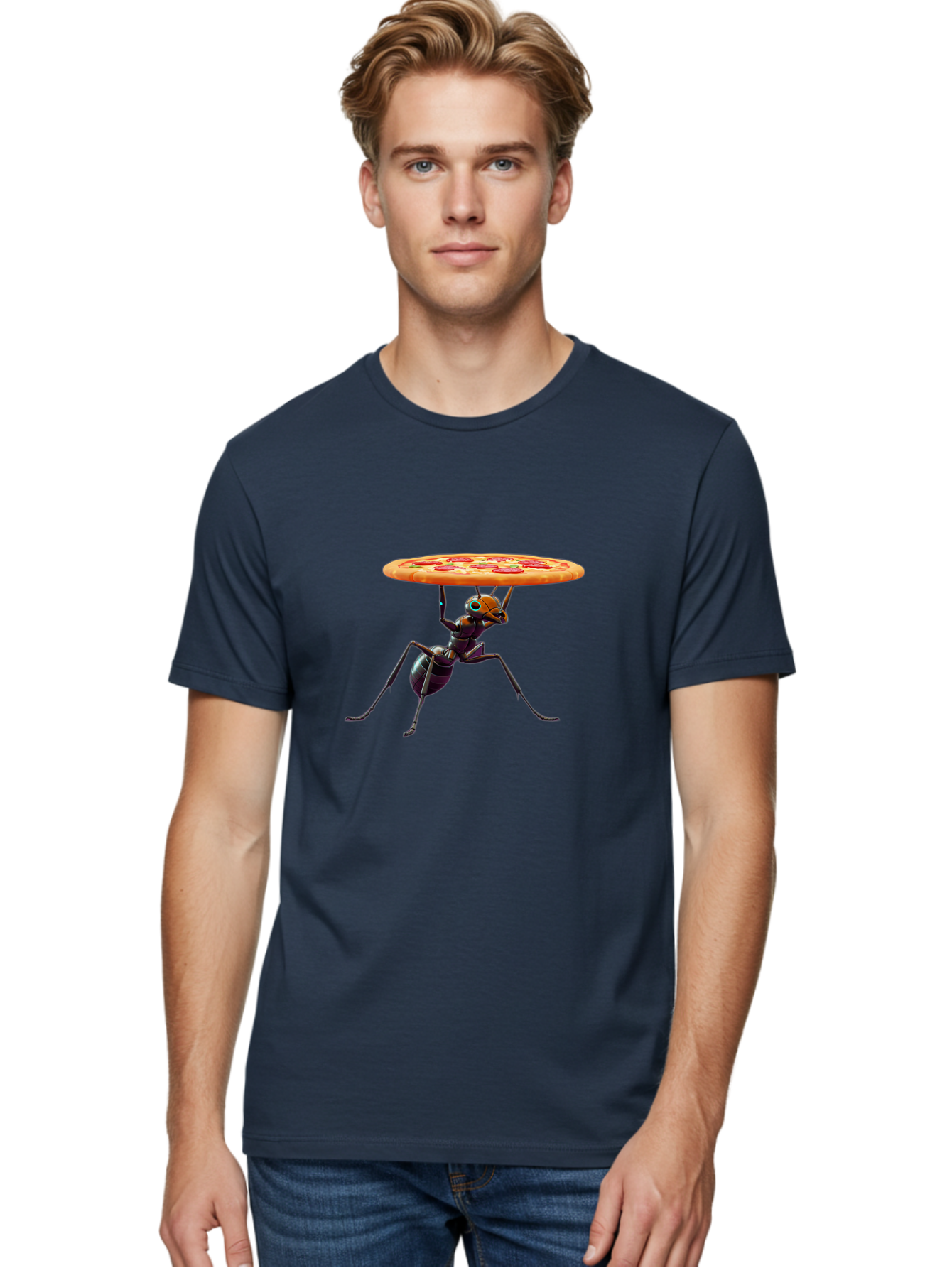 Ant-Carrying-Pizza-1 Men'S Graphic Tee, 100% Cotton, Comfortable Casual Summer Wear, Machine Washable, Vintage Camera, Old Camera, Antique Camera, Black Camera, Classic Photography, Photography Equipment, Nostalgic Device, Film Camera, Bah437 22
