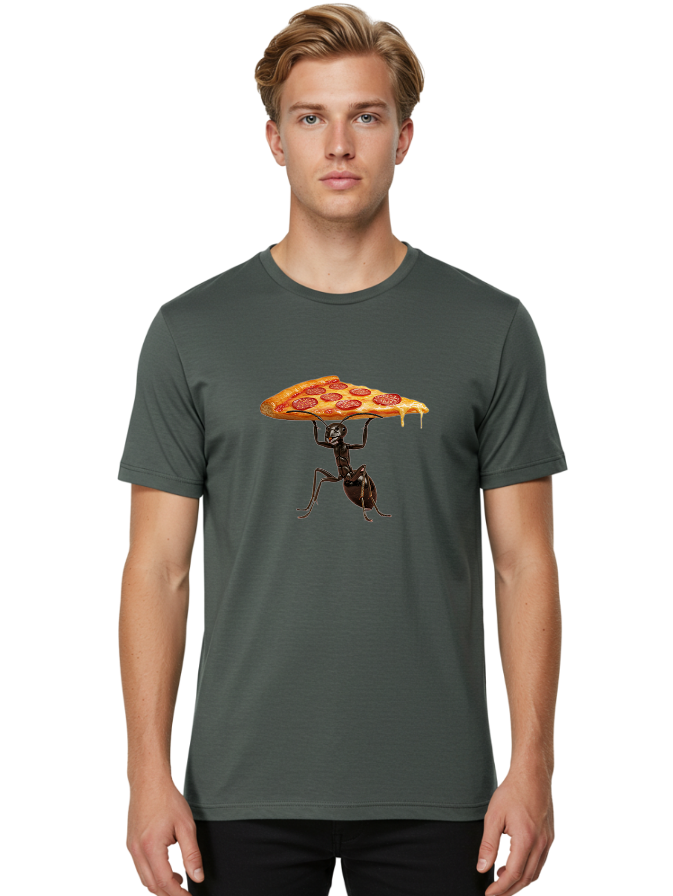 Ant-Carrying-Pizza-Slice-2 Men'S Graphic Tee, 100% Cotton, Comfortable Casual Summer Wear, Machine Washable, Vintage Camera, Old Camera, Antique Camera, Black Camera, Classic Photography, Photography Equipment, Nostalgic Device, Film Camera, Bah439 23