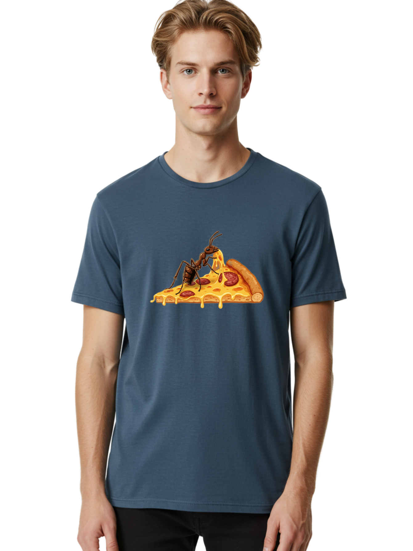 Ant-Eating-Pizza Men'S Graphic Tee, 100% Cotton, Comfortable Casual Summer Wear, Machine Washable, Vintage Camera, Old Camera, Antique Camera, Black Camera, Classic Photography, Photography Equipment, Nostalgic Device, Film Camera, Camera Art Bah444 25
