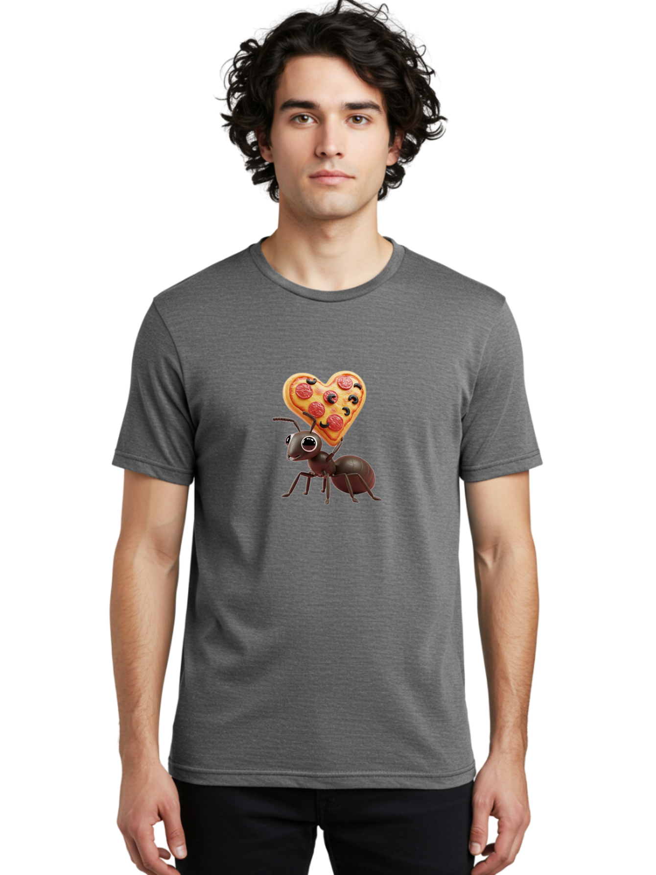 Ant-With-Heart-Shaped-Pizza Men'S Graphic Tee, 100% Cotton, Comfortable Casual Summer Wear, Machine Washable, Vintage Camera, Old Camera, Antique Camera, Black Camera, Classic Photography, Photography Equipment, Nostalgic Device, Film Camera, Bah449 30