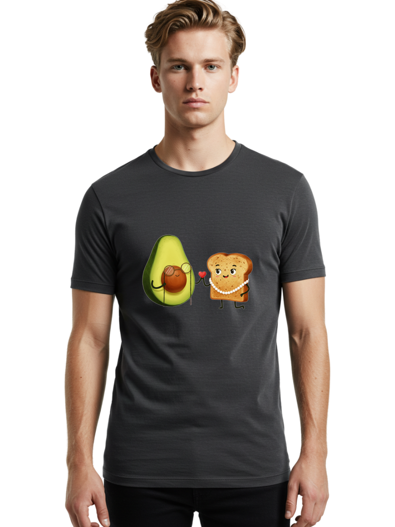 Avocado-Bread-Couple Men'S Graphic Tee, 100% Cotton, Comfortable Casual Summer Wear, Machine Washable, Vintage Camera, Old Camera, Antique Camera, Black Camera, Classic Photography, Photography Equipment, Nostalgic Device, Film Camera, Bah507 21