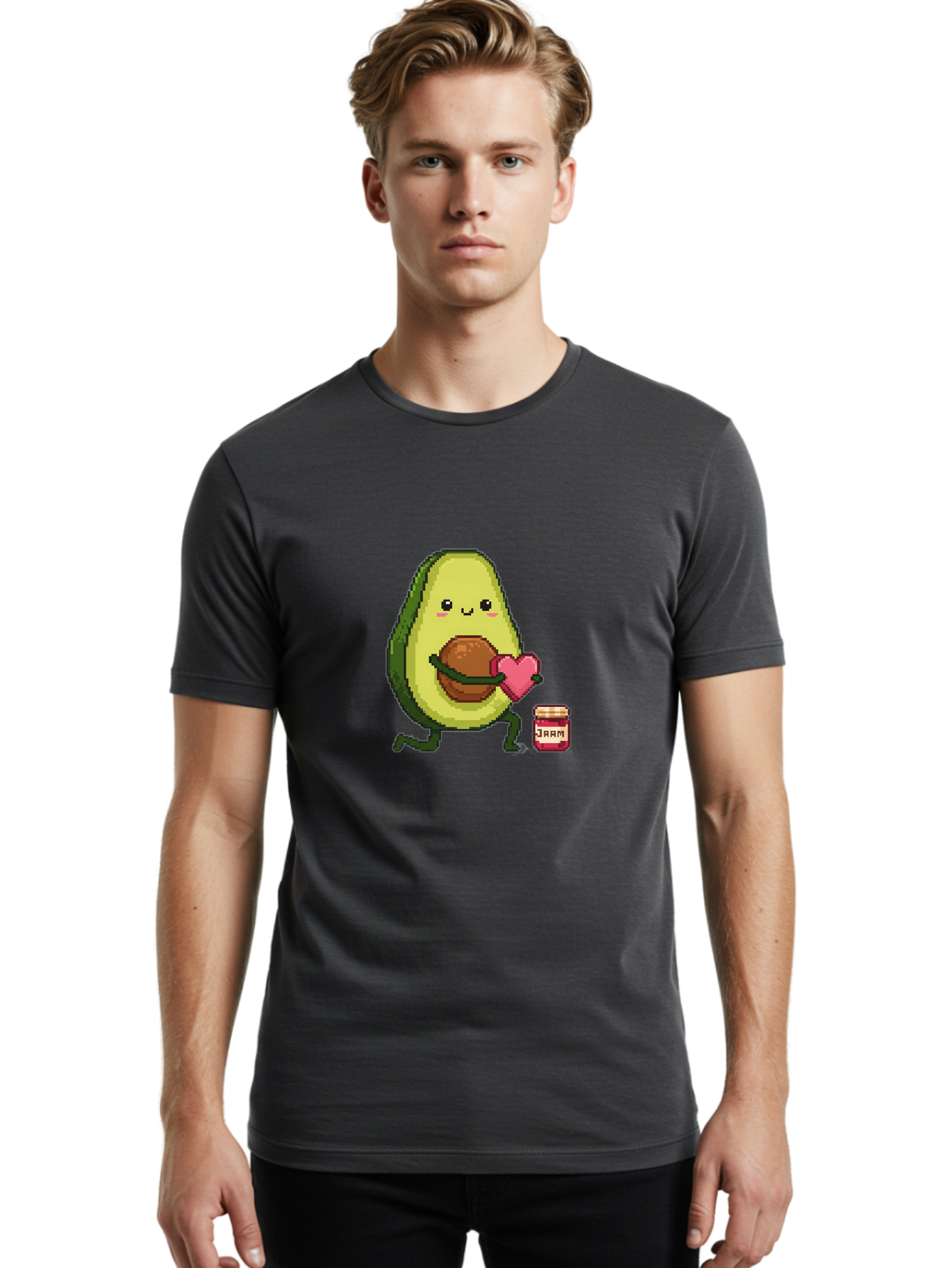 Avocado-Holding-Heart Men'S Graphic Tee, 100% Cotton, Comfortable Casual Summer Wear, Machine Washable, Vintage Camera, Old Camera, Antique Camera, Black Camera, Classic Photography, Photography Equipment, Nostalgic Device, Film Camera, Bah509 17