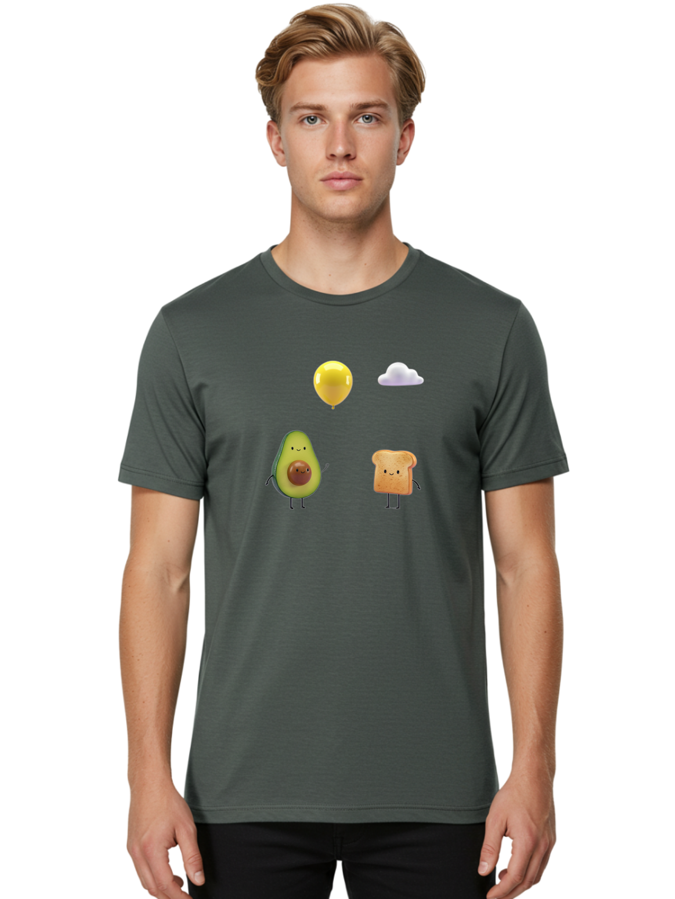 Avocado-Toast-Characters-1 Men'S Graphic Tee, 100% Cotton, Comfortable Casual Summer Wear, Machine Washable, Vintage Camera, Old Camera, Antique Camera, Black Camera, Classic Photography, Photography Equipment, Nostalgic Device, Film Camera, Bah531 21