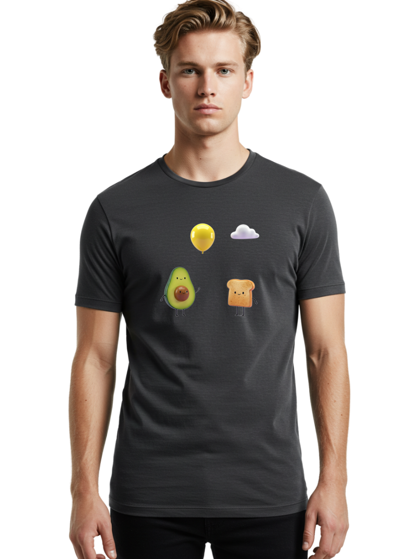 Avocado-Toast-Characters-1 Men'S Graphic Tee, 100% Cotton, Comfortable Casual Summer Wear, Machine Washable, Vintage Camera, Old Camera, Antique Camera, Black Camera, Classic Photography, Photography Equipment, Nostalgic Device, Film Camera, Bah531 25