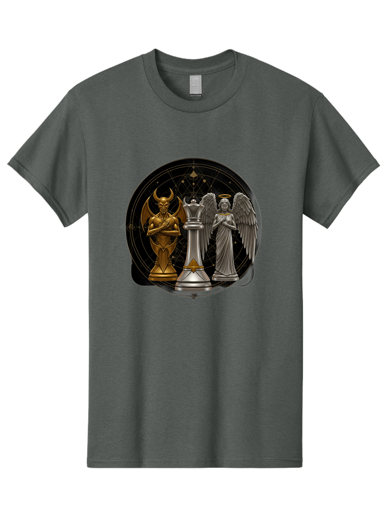 Baphomet-Angel-Queen Men'S Graphic Tee, 100% Cotton, Comfortable Casual Summer Wear, Machine Washable, Vintage Camera, Old Camera, Antique Camera, Black Camera, Classic Photography, Photography Equipment, Nostalgic Device, Film Camera, Bah550 14