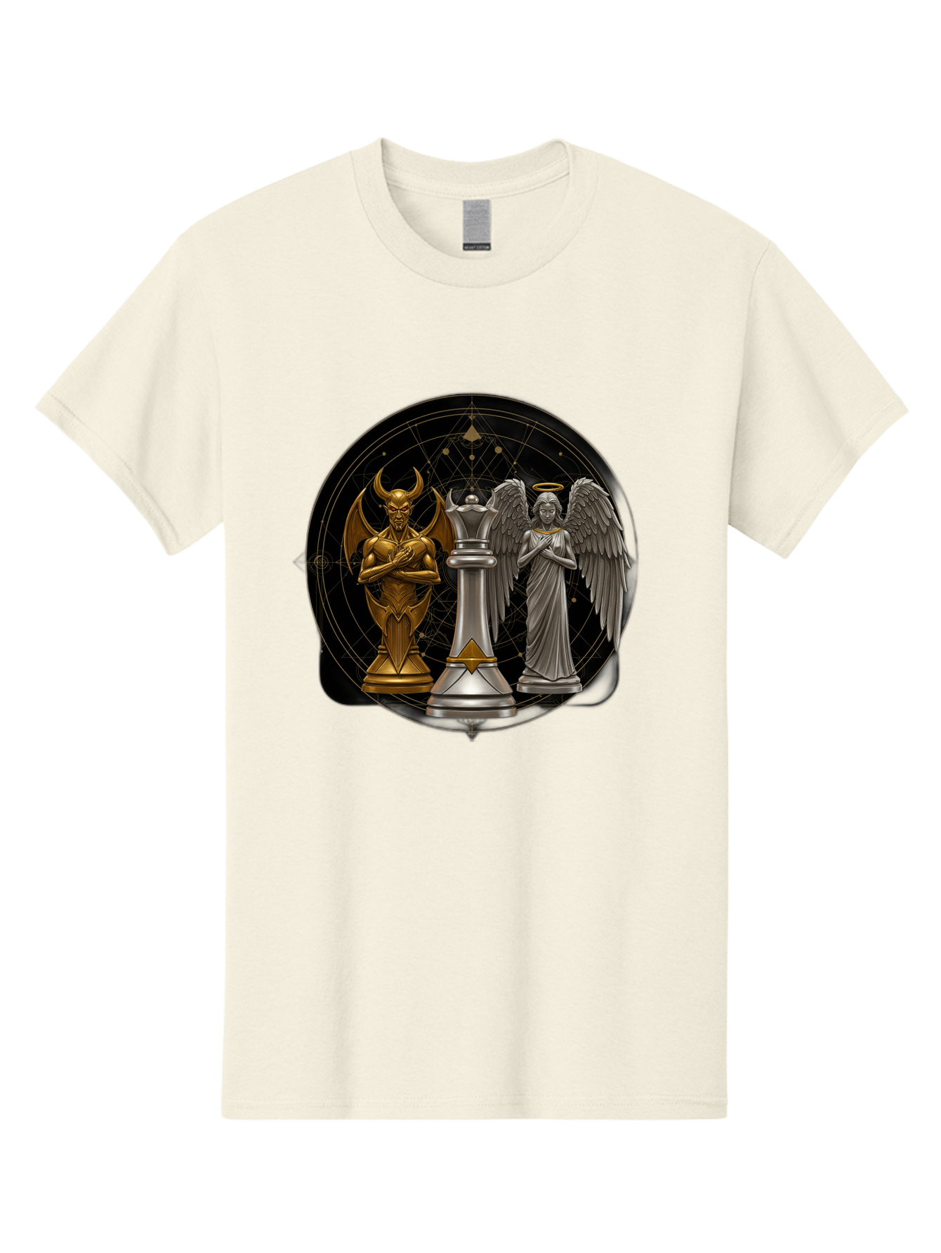 Baphomet-Angel-Queen Men'S Graphic Tee, 100% Cotton, Comfortable Casual Summer Wear, Machine Washable, Vintage Camera, Old Camera, Antique Camera, Black Camera, Classic Photography, Photography Equipment, Nostalgic Device, Film Camera, Bah550 6